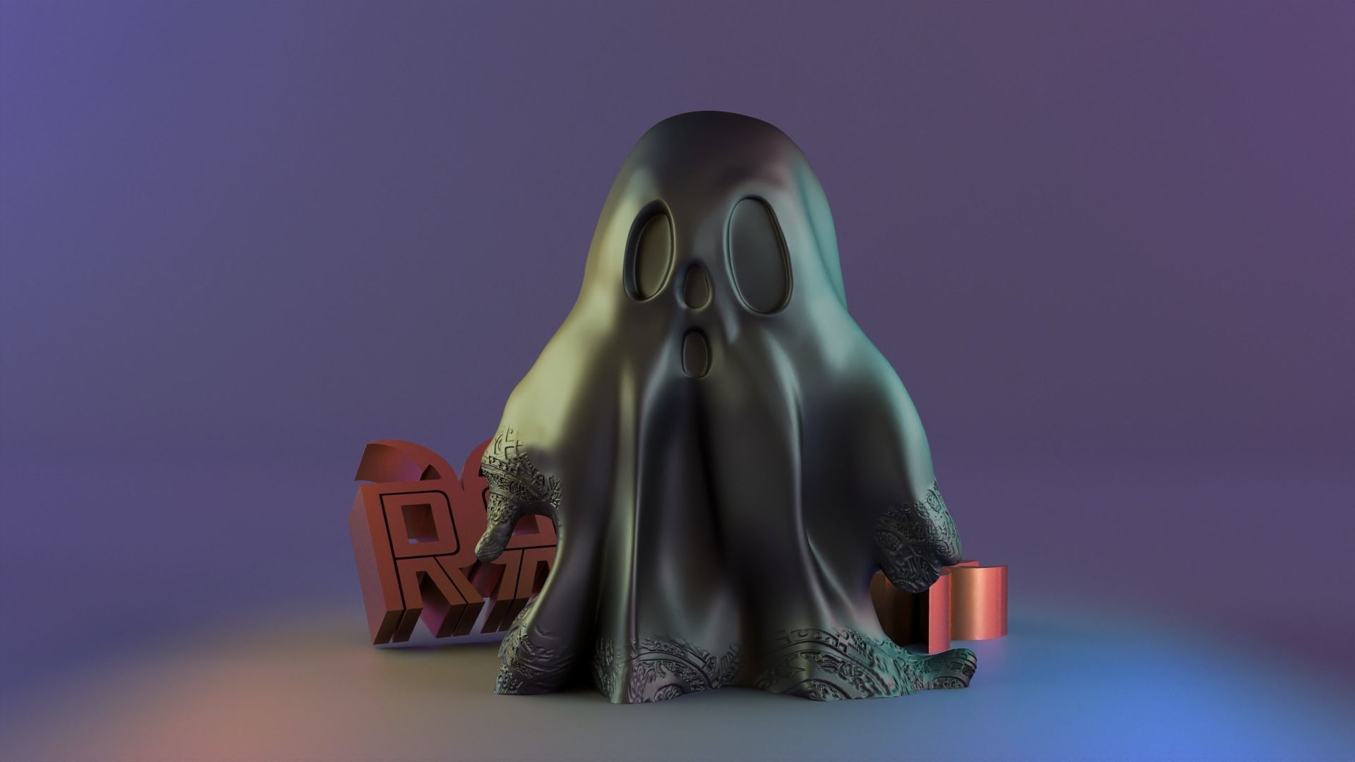 Halloween spirit decor GHOST 02 3D print model_1