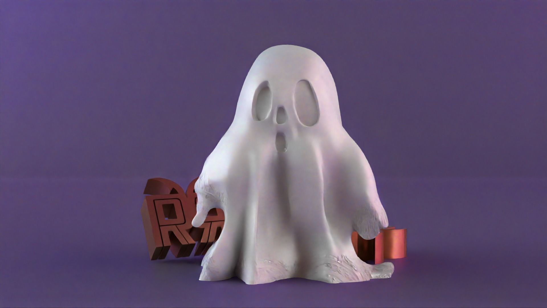 Halloween spirit decor GHOST 02 3D print model_3