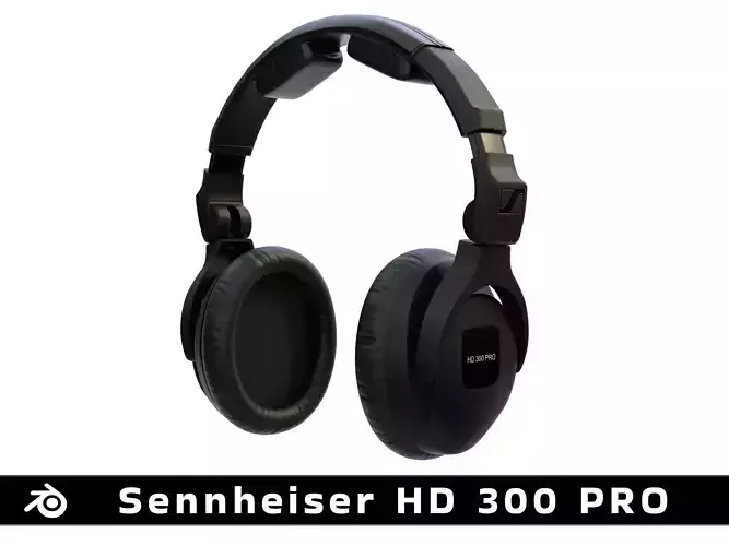 Headphone Sennheiser HD 300 PRO 3D model