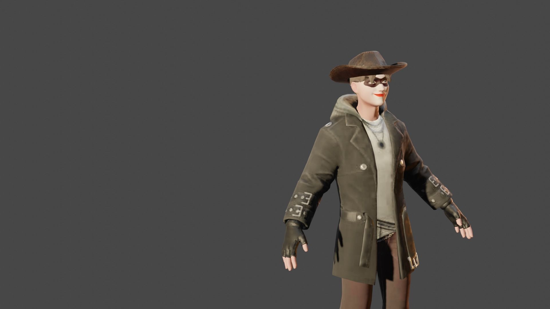 3d glb halloween man made in blender  Low-poly 3D model_37