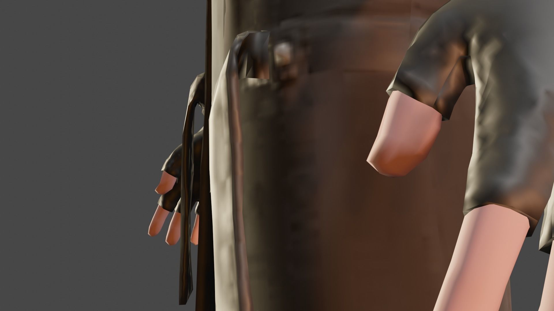 3d glb halloween man made in blender  Low-poly 3D model_66