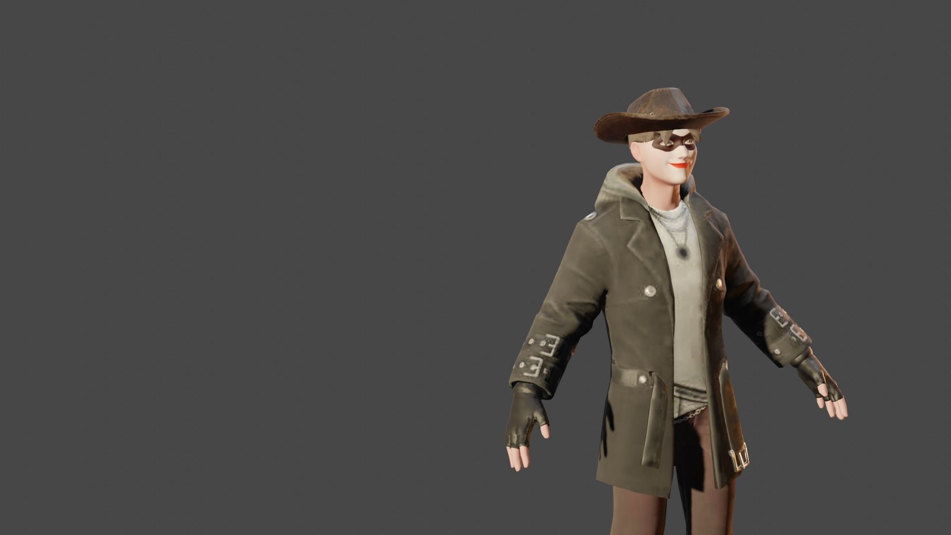 3d glb halloween man made in blender  Low-poly 3D model_14