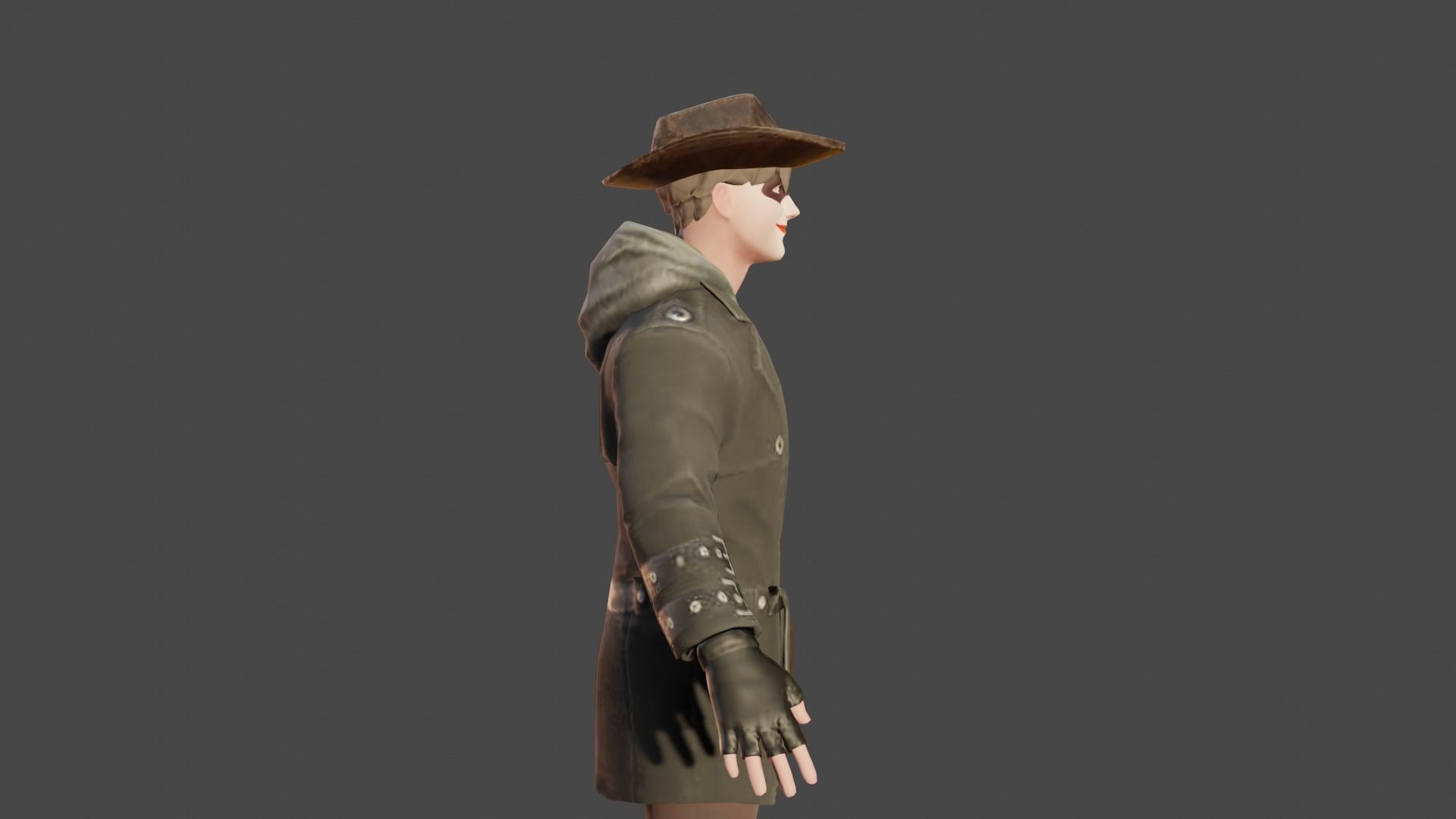 3d glb halloween man made in blender  Low-poly 3D model_46