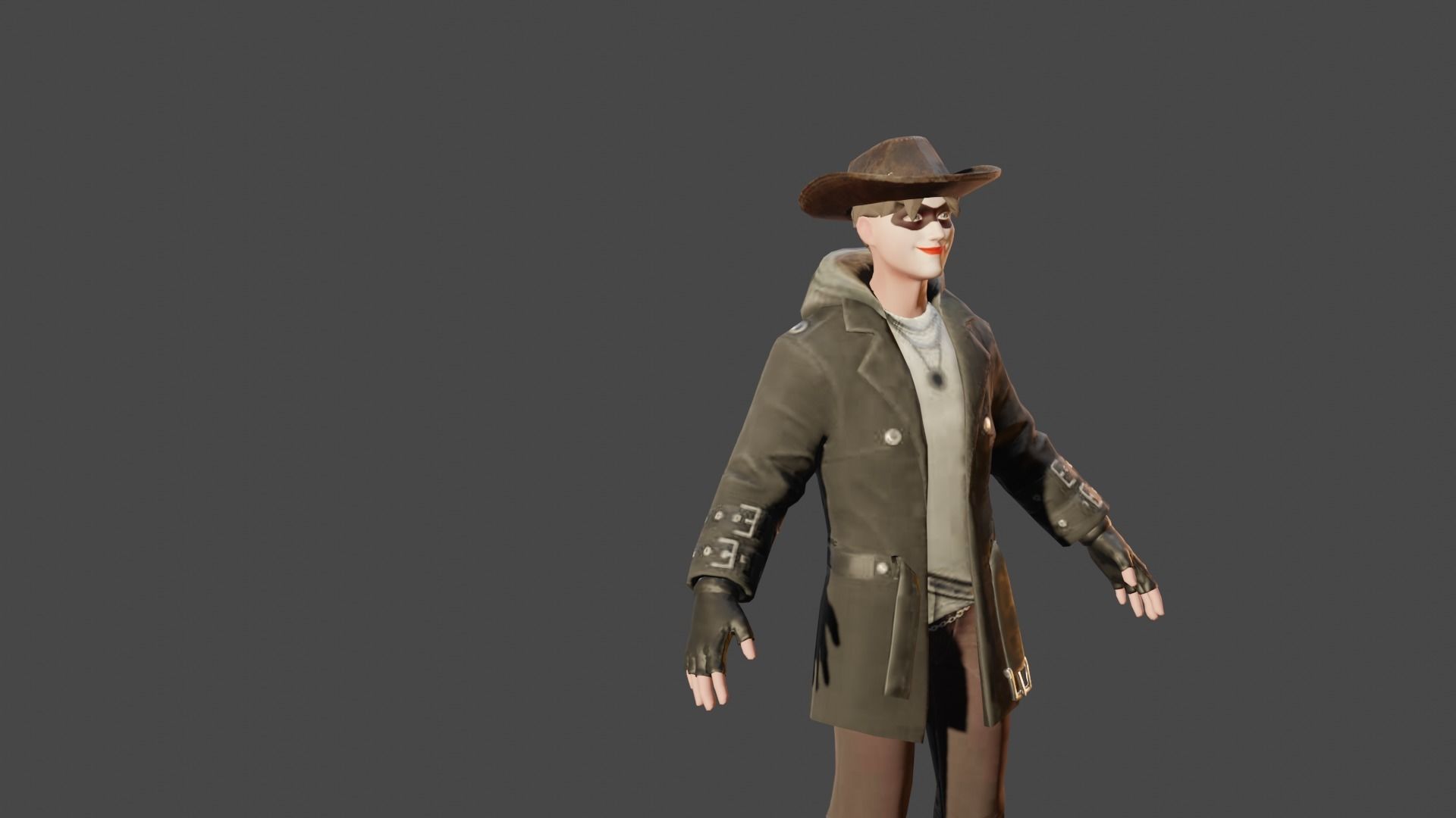 3d glb halloween man made in blender  Low-poly 3D model_9