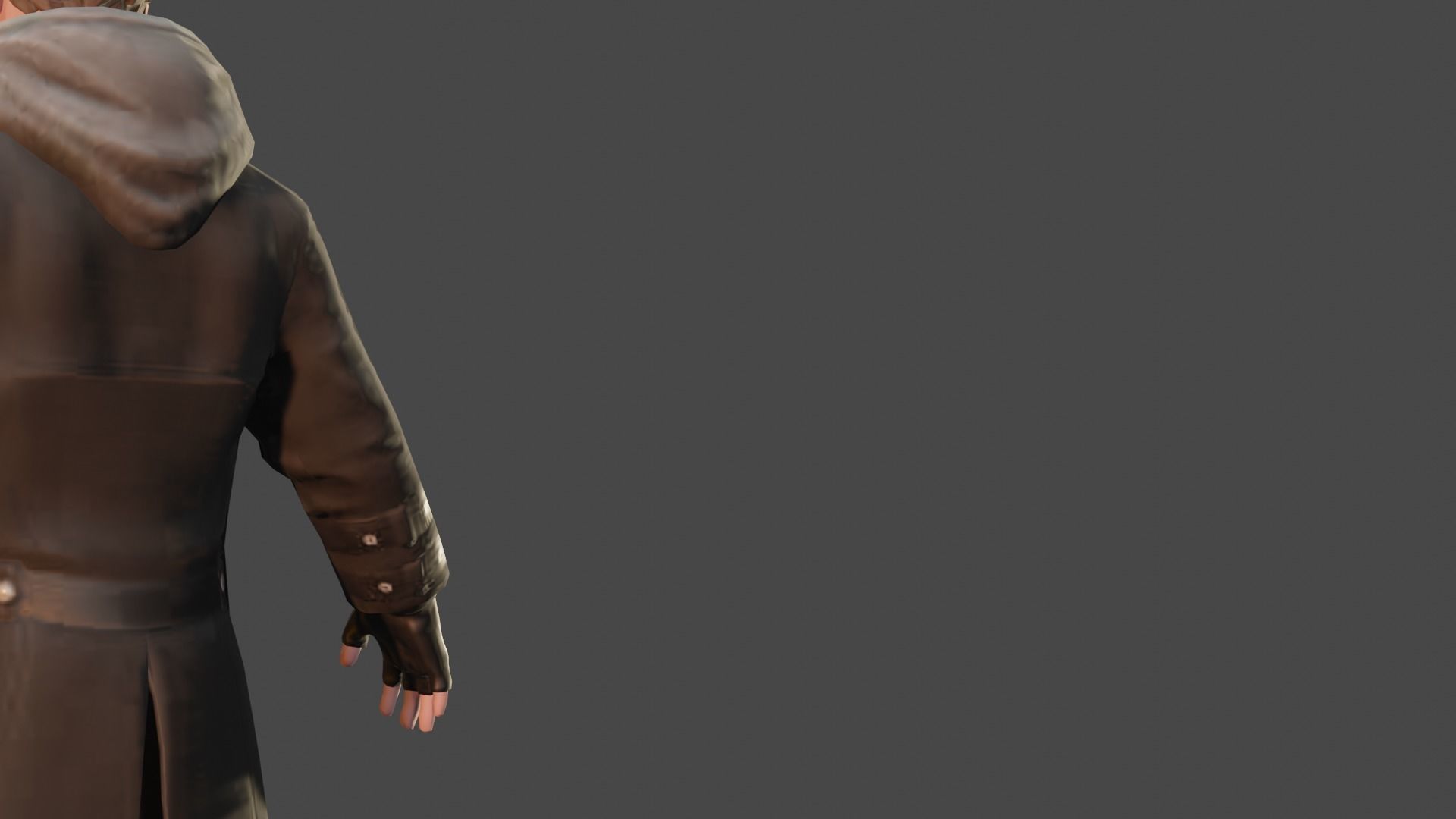 3d glb halloween man made in blender  Low-poly 3D model_64