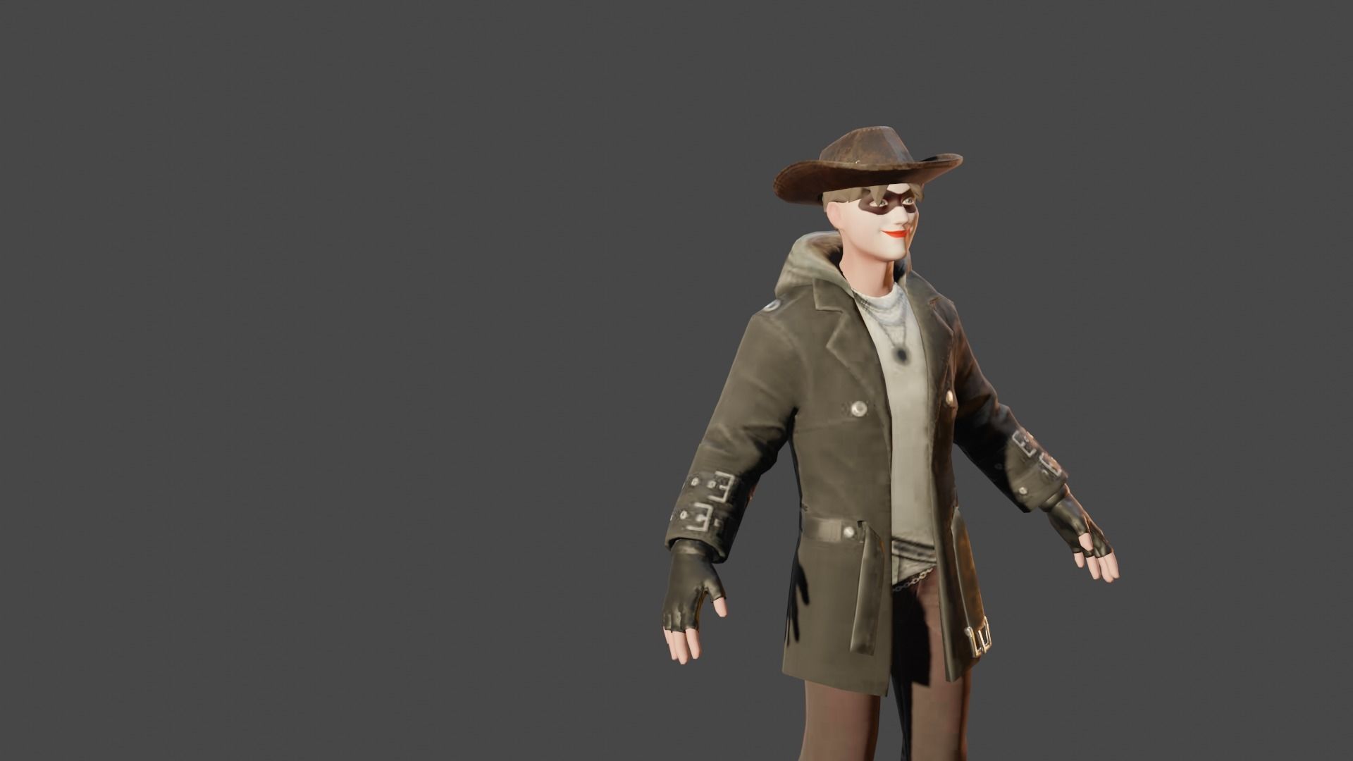 3d glb halloween man made in blender  Low-poly 3D model_39