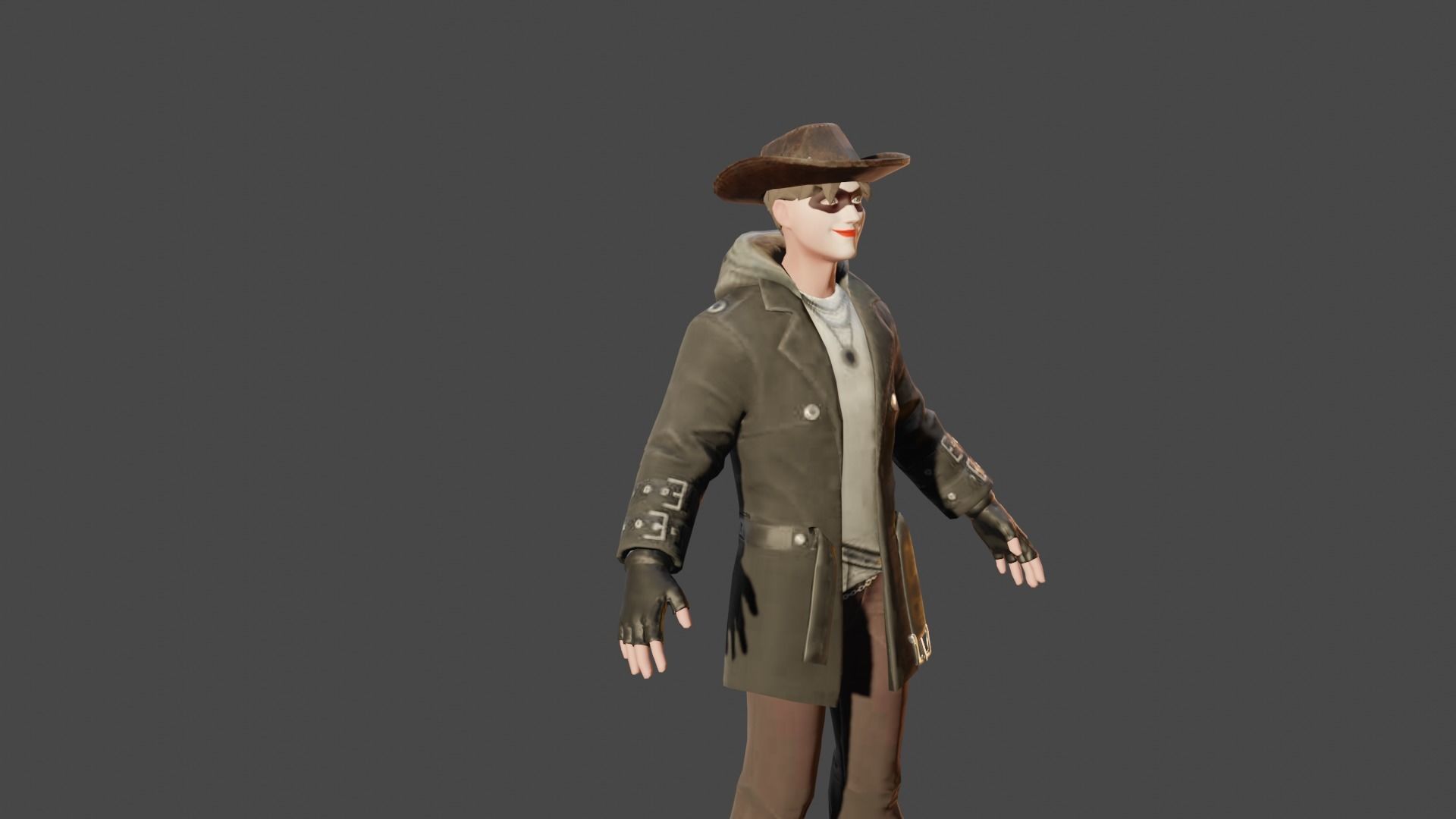 3d glb halloween man made in blender  Low-poly 3D model_18