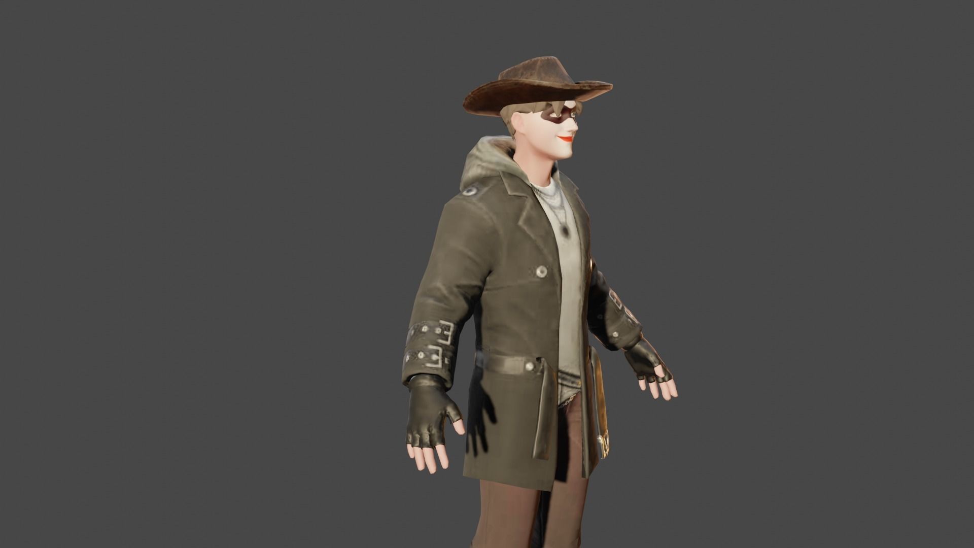 3d glb halloween man made in blender  Low-poly 3D model_13