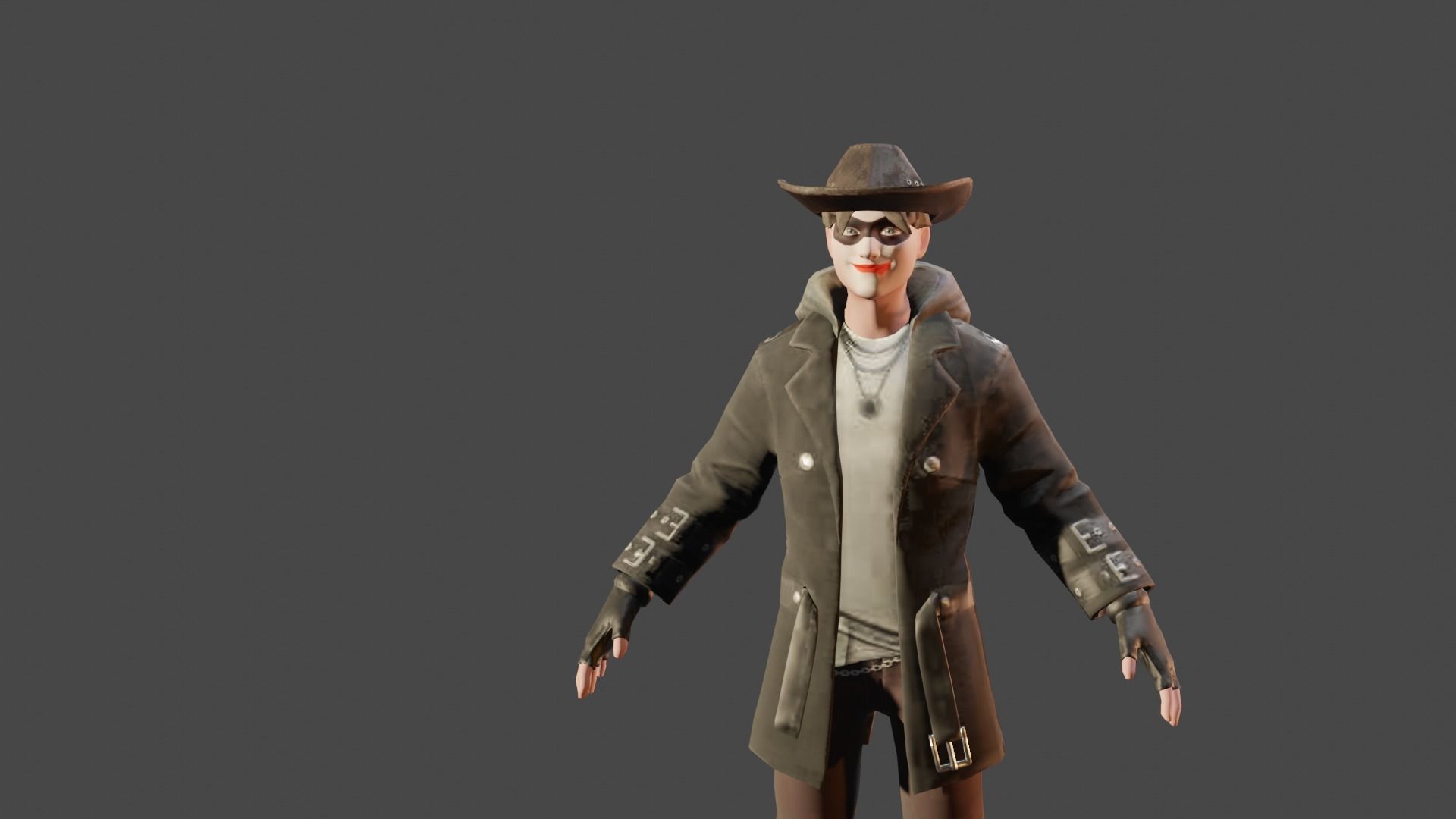 3d glb halloween man made in blender  Low-poly 3D model_36