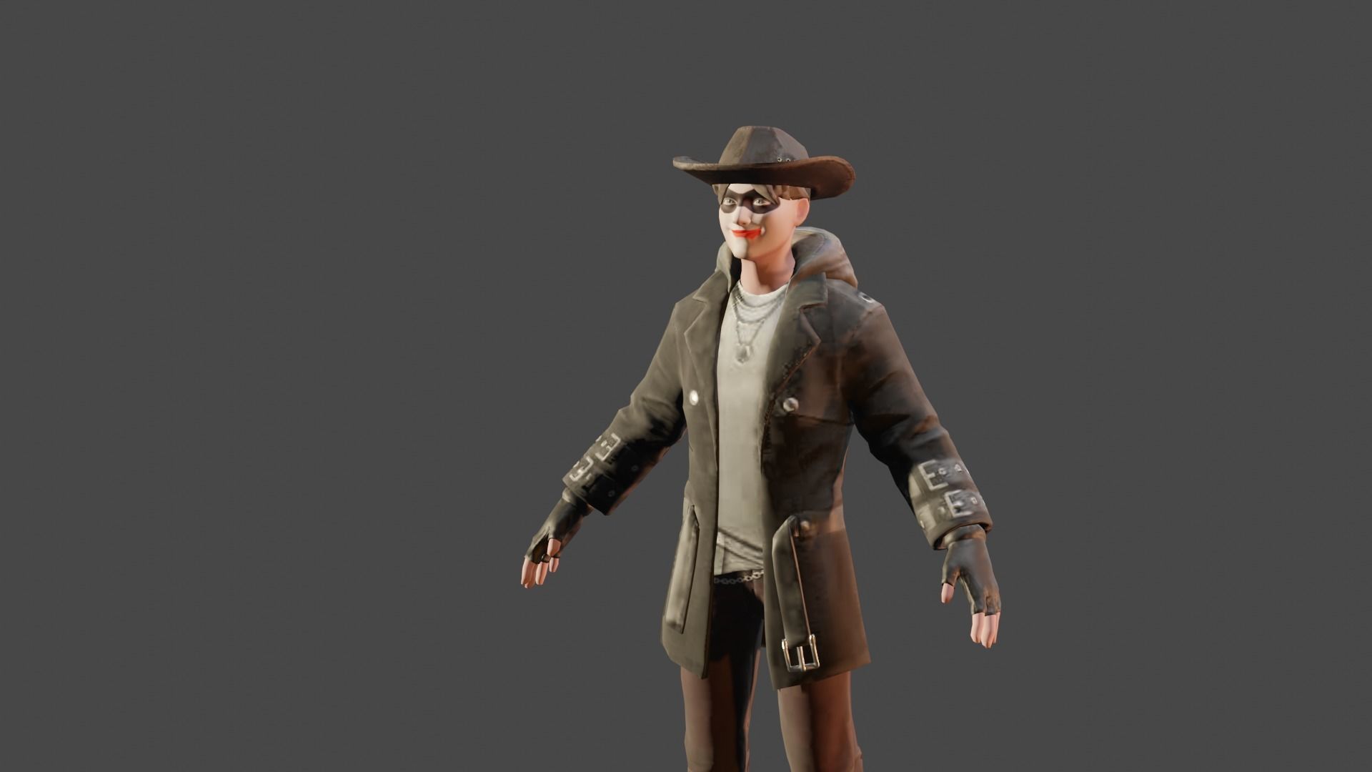 3d glb halloween man made in blender  Low-poly 3D model_32