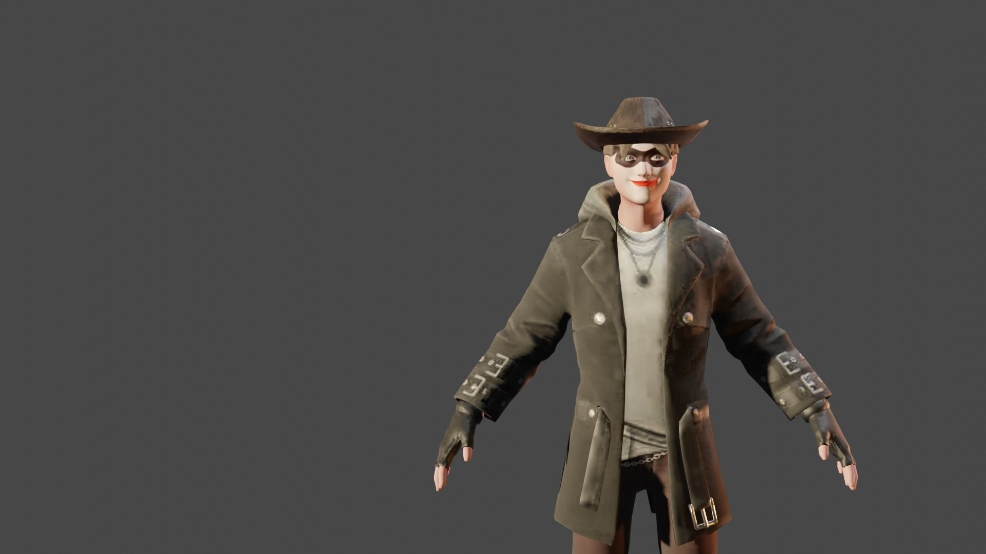 3d glb halloween man made in blender  Low-poly 3D model_60