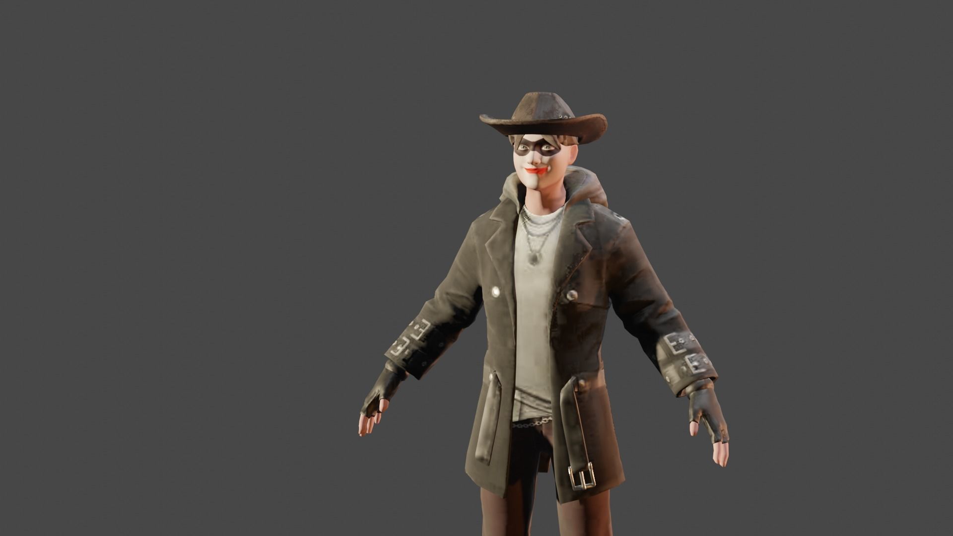 3d glb halloween man made in blender  Low-poly 3D model_12