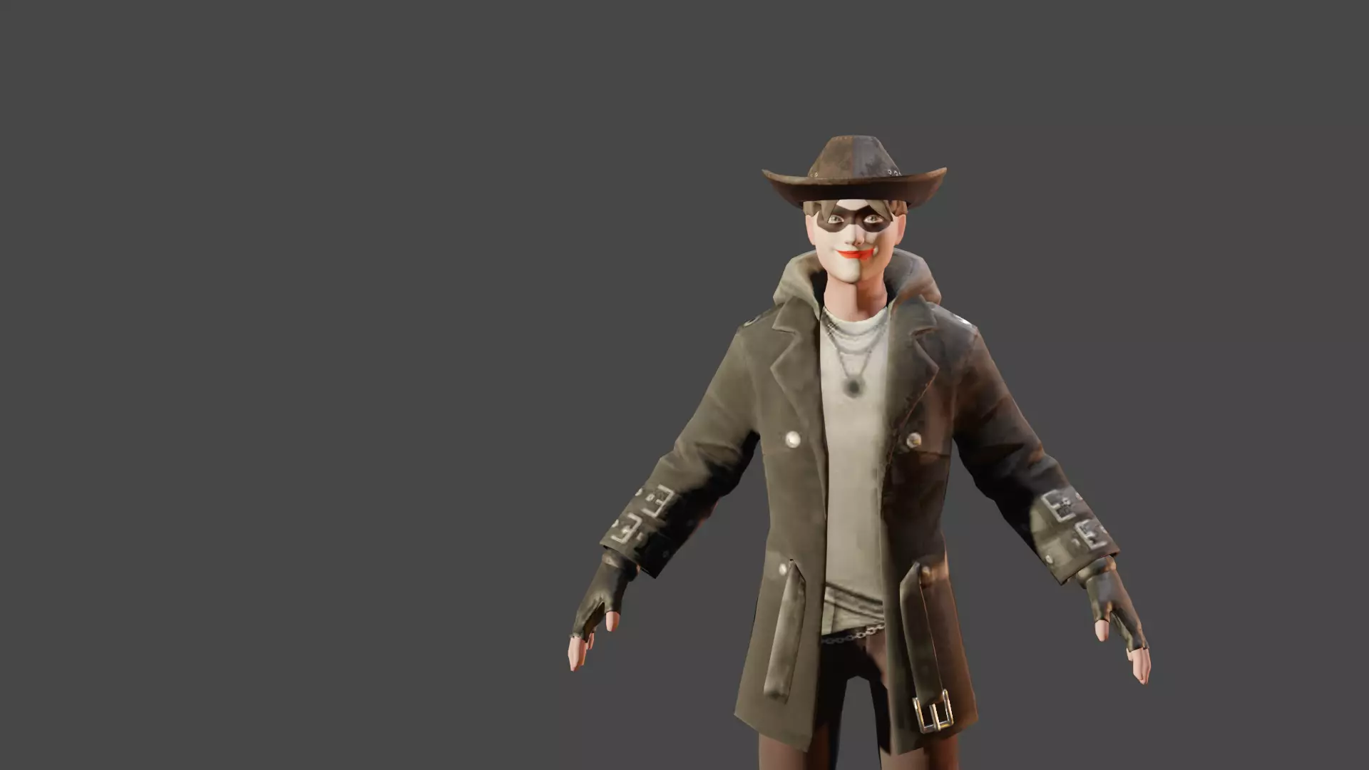 3d glb halloween man made in blender  Low-poly 3D model_0