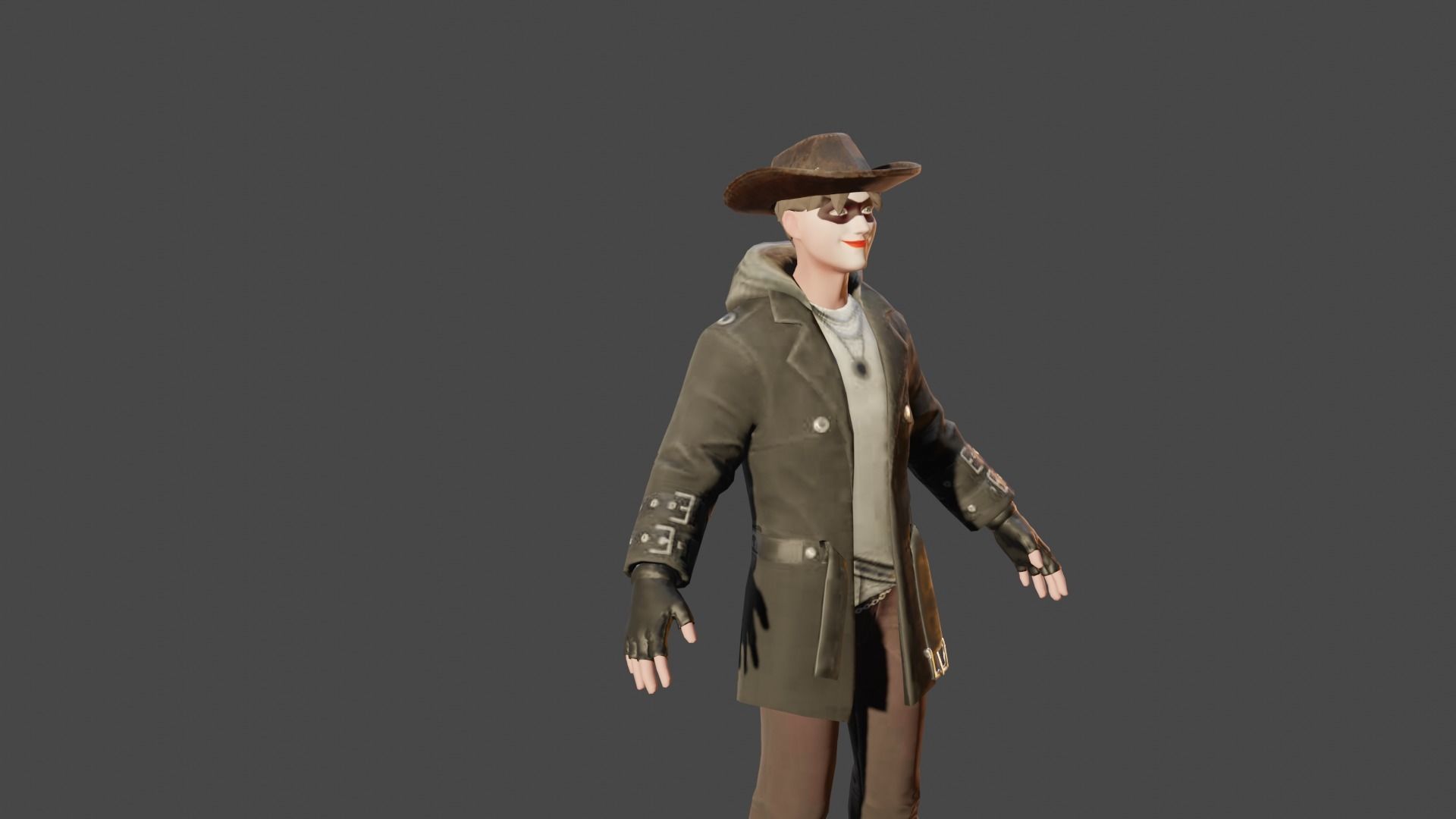 3d glb halloween man made in blender  Low-poly 3D model_45