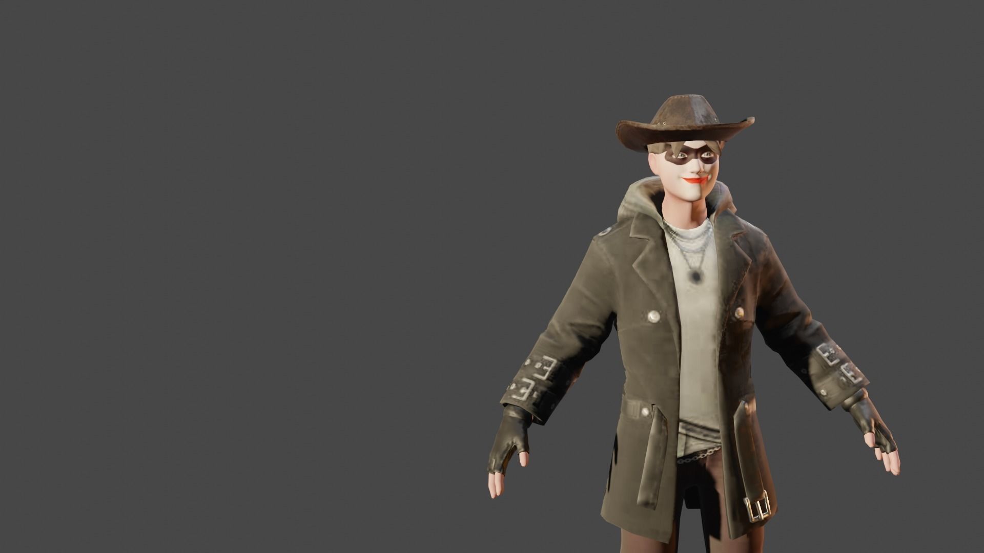 3d glb halloween man made in blender  Low-poly 3D model_4