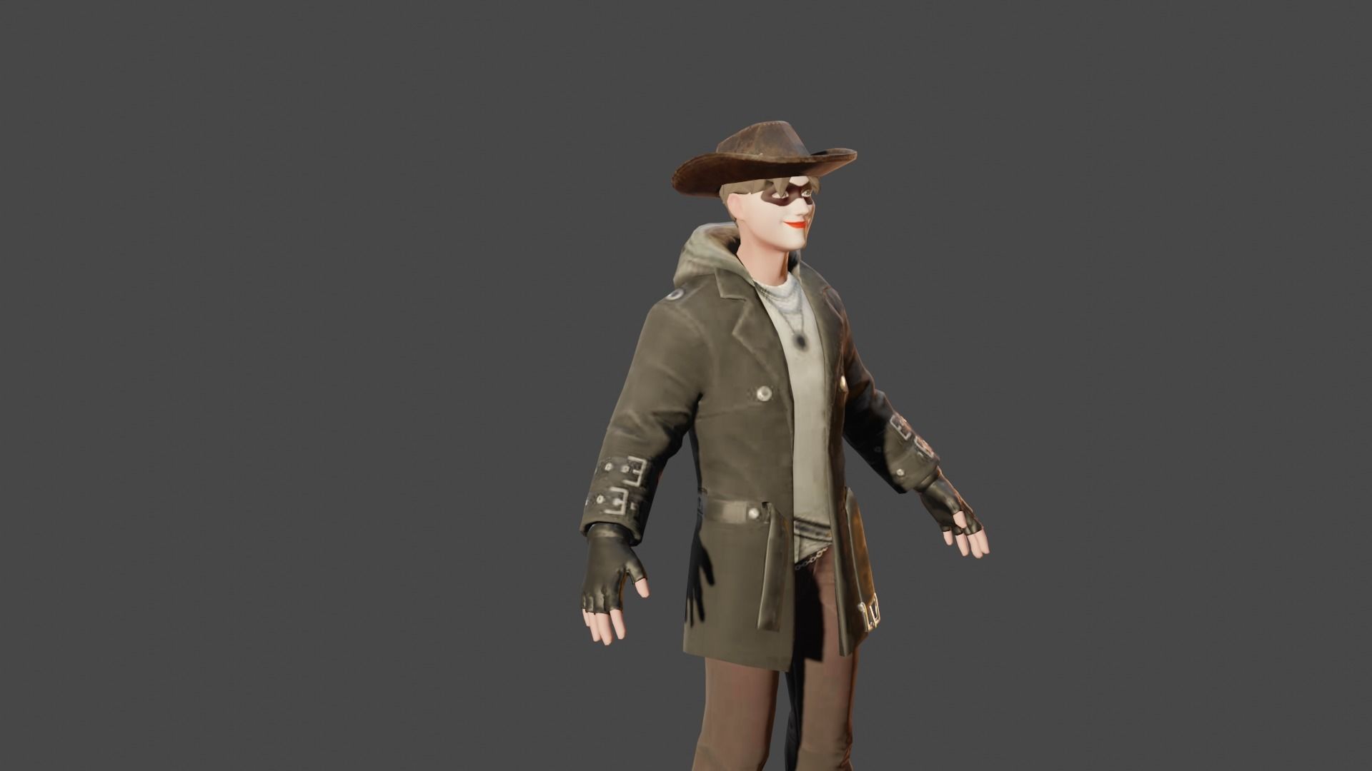 3d glb halloween man made in blender  Low-poly 3D model_53