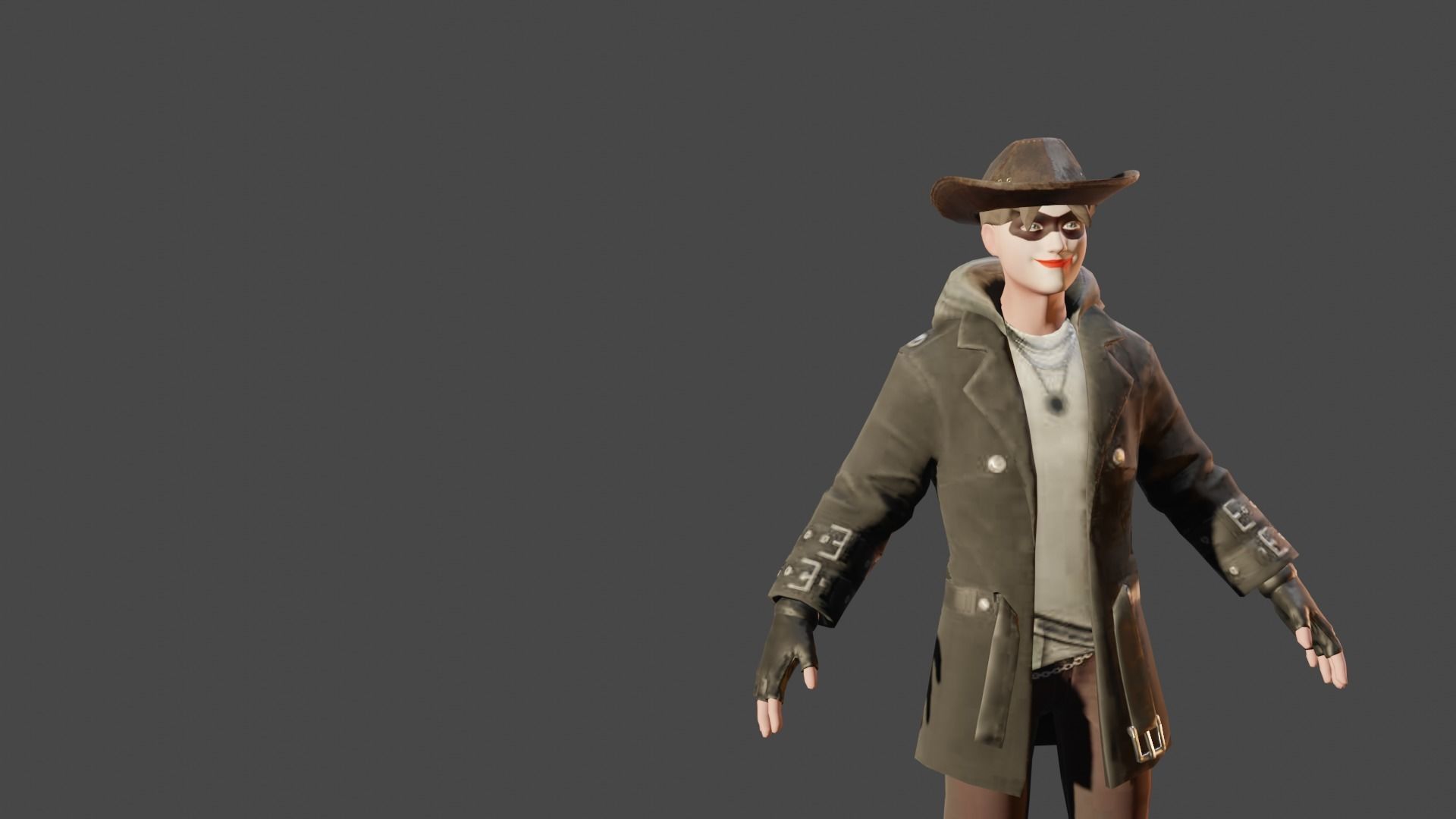 3d glb halloween man made in blender  Low-poly 3D model_10