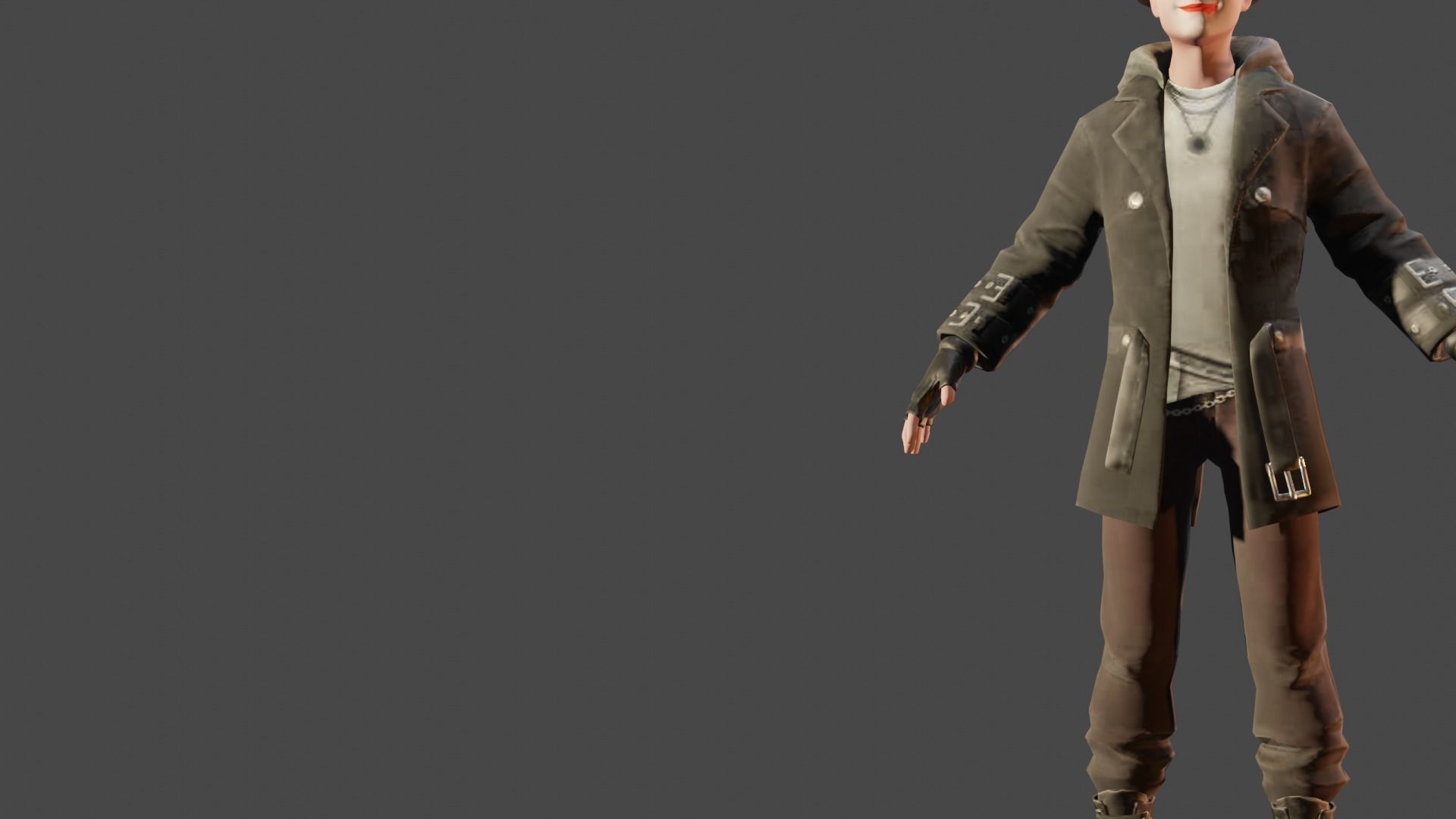 3d glb halloween man made in blender  Low-poly 3D model_6