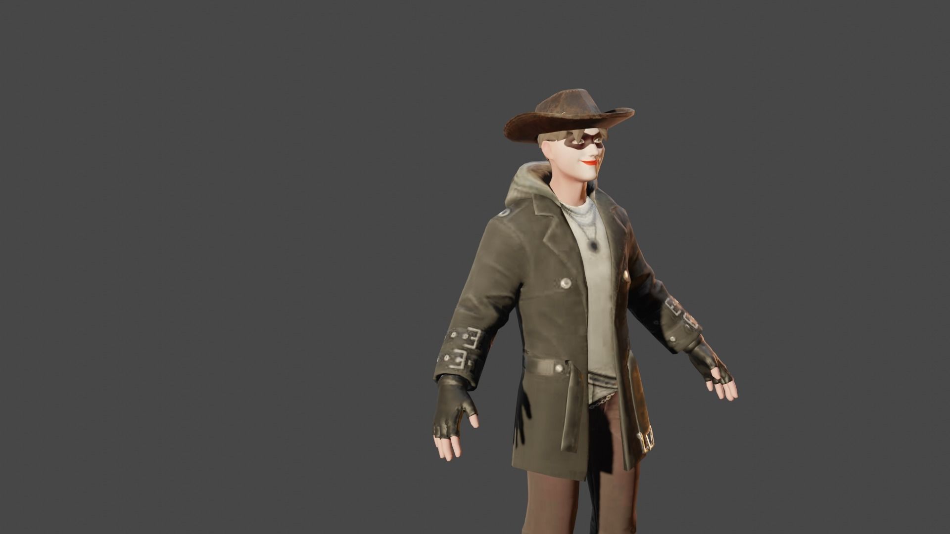 3d glb halloween man made in blender  Low-poly 3D model_1