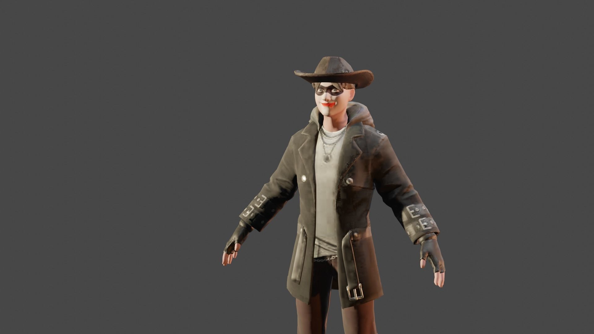 3d glb halloween man made in blender  Low-poly 3D model_35