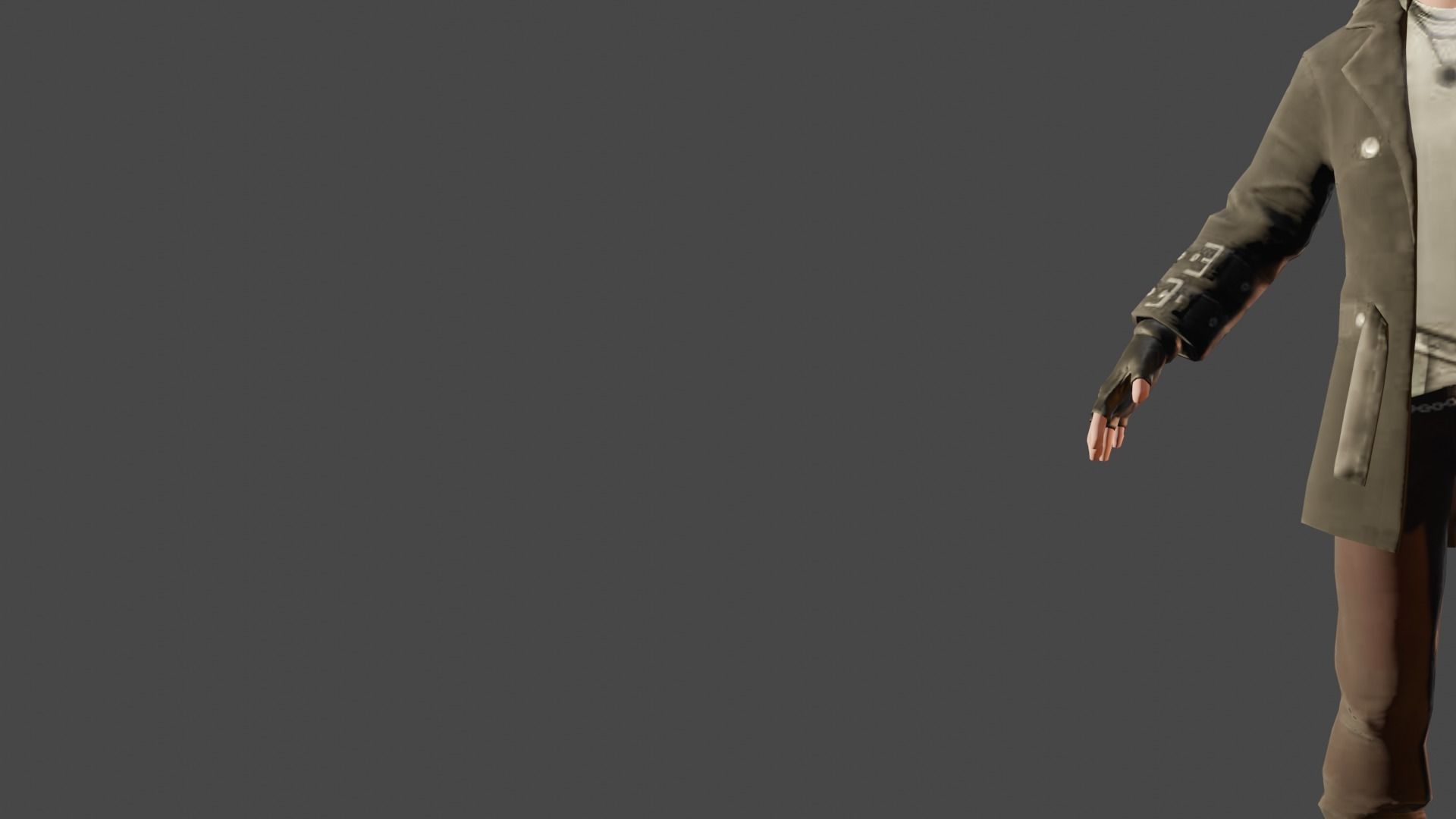 3d glb halloween man made in blender  Low-poly 3D model_67