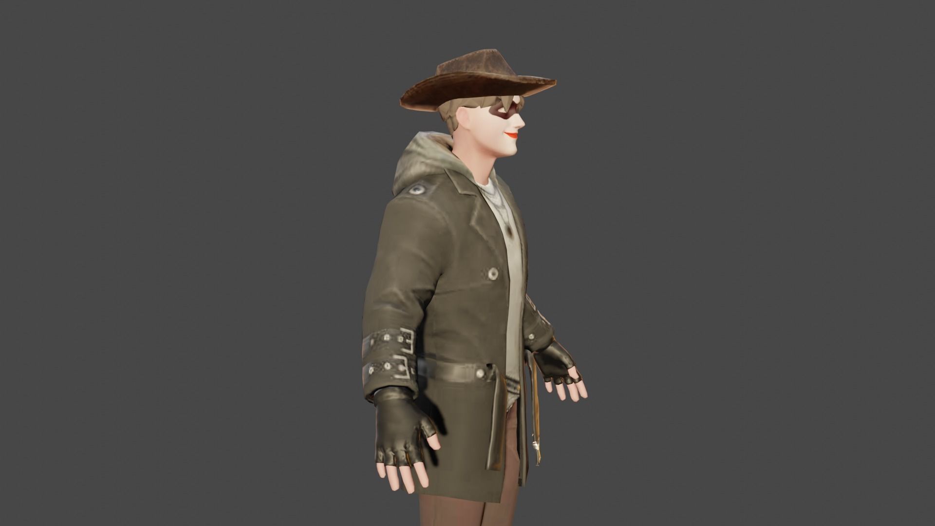 3d glb halloween man made in blender  Low-poly 3D model_61