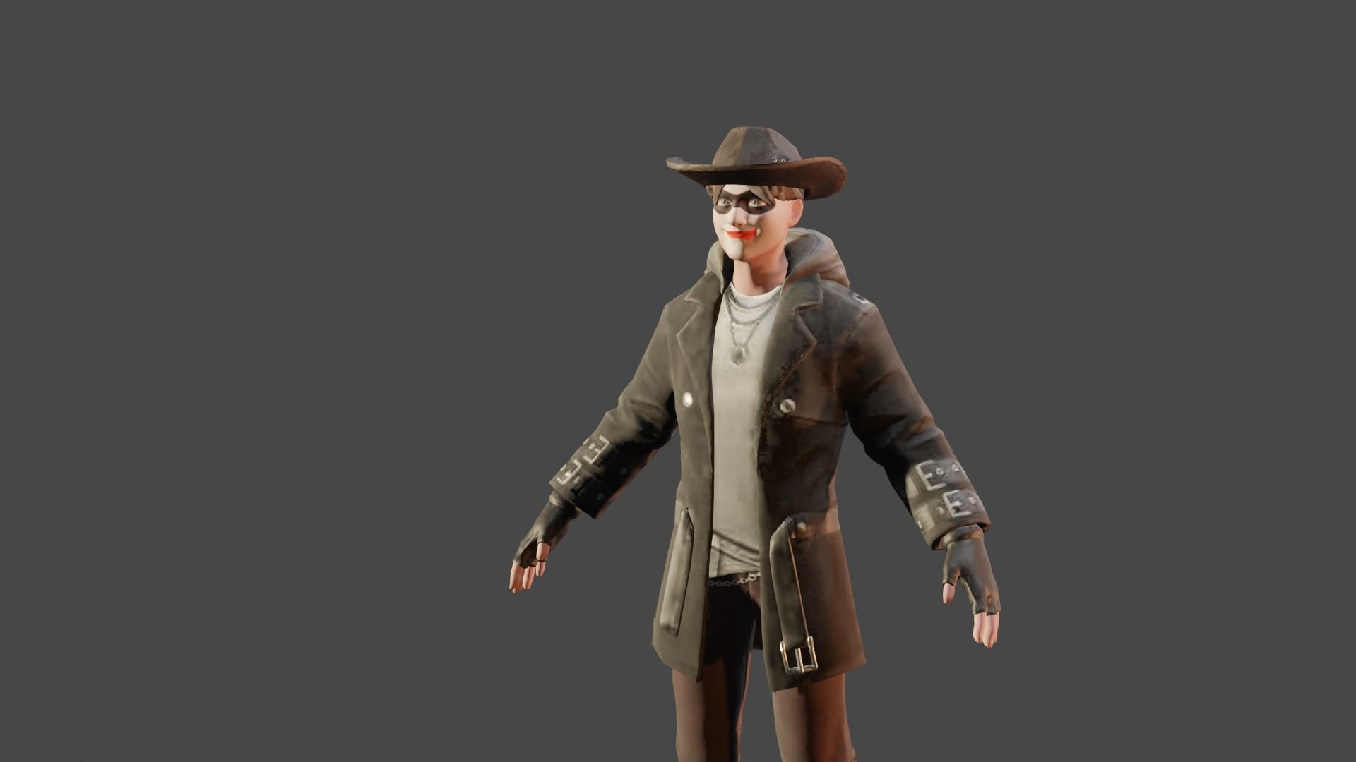 3d glb halloween man made in blender  Low-poly 3D model_29