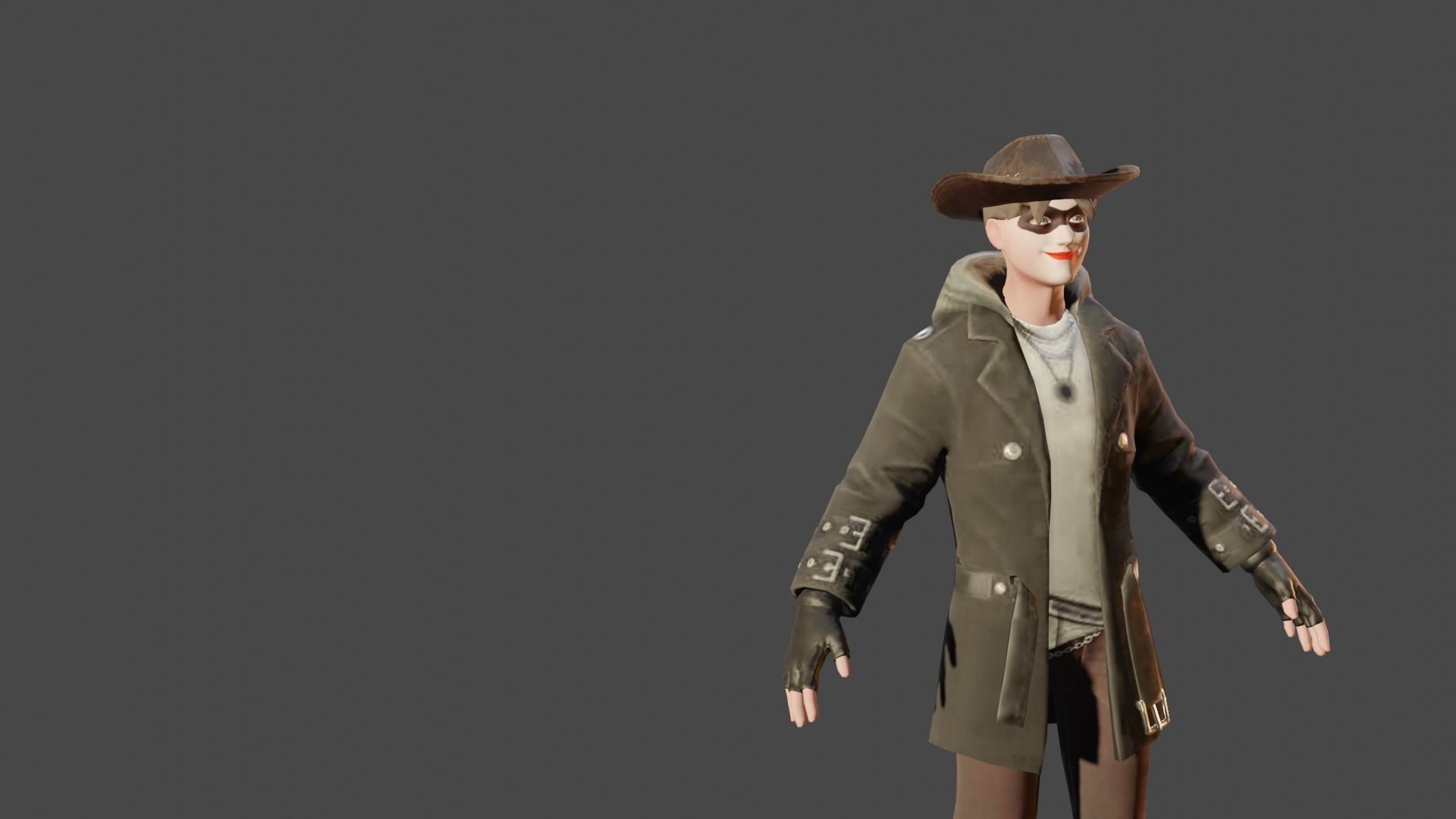 3d glb halloween man made in blender  Low-poly 3D model_44