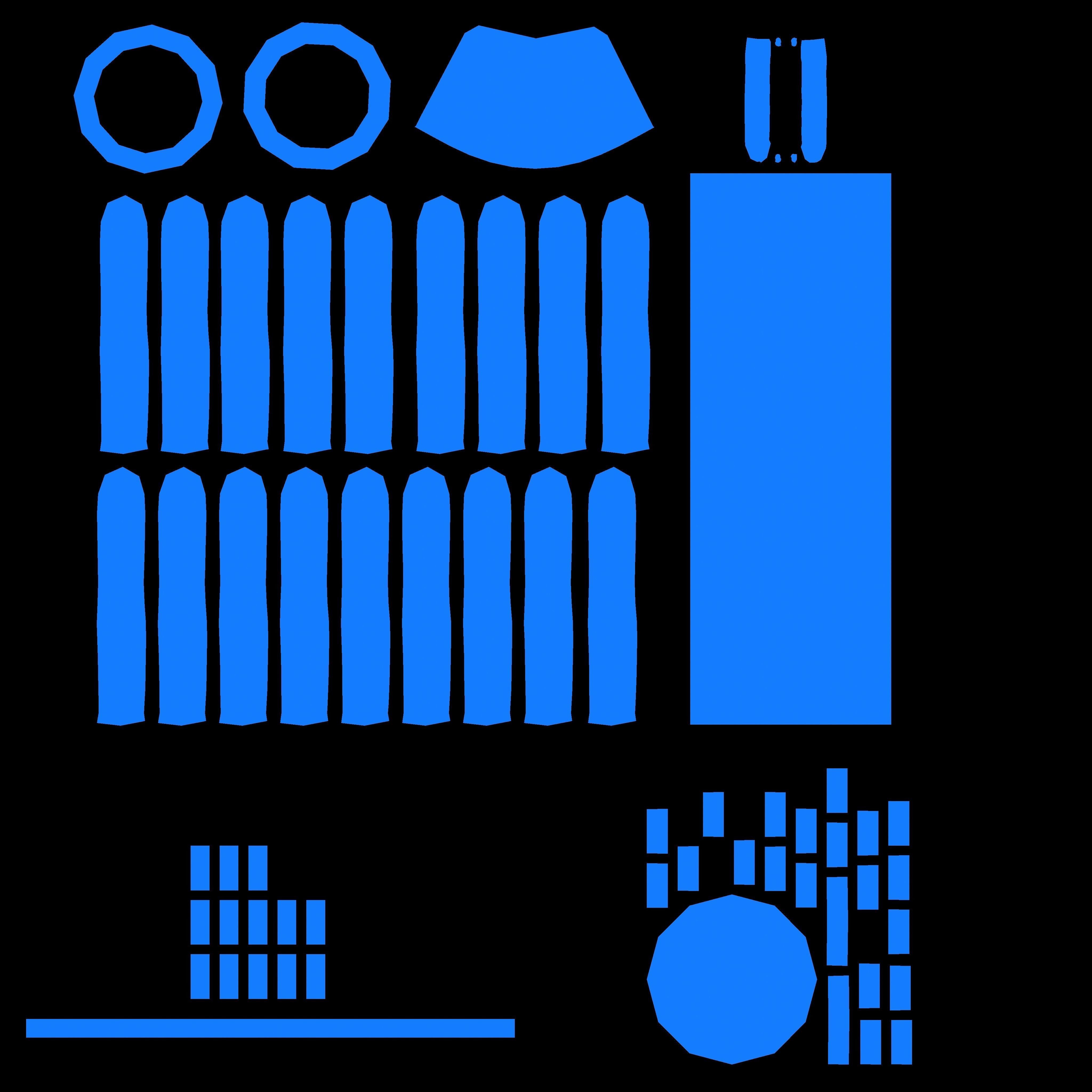 Aluminum circular cage type trash can Low-poly 3D model_6