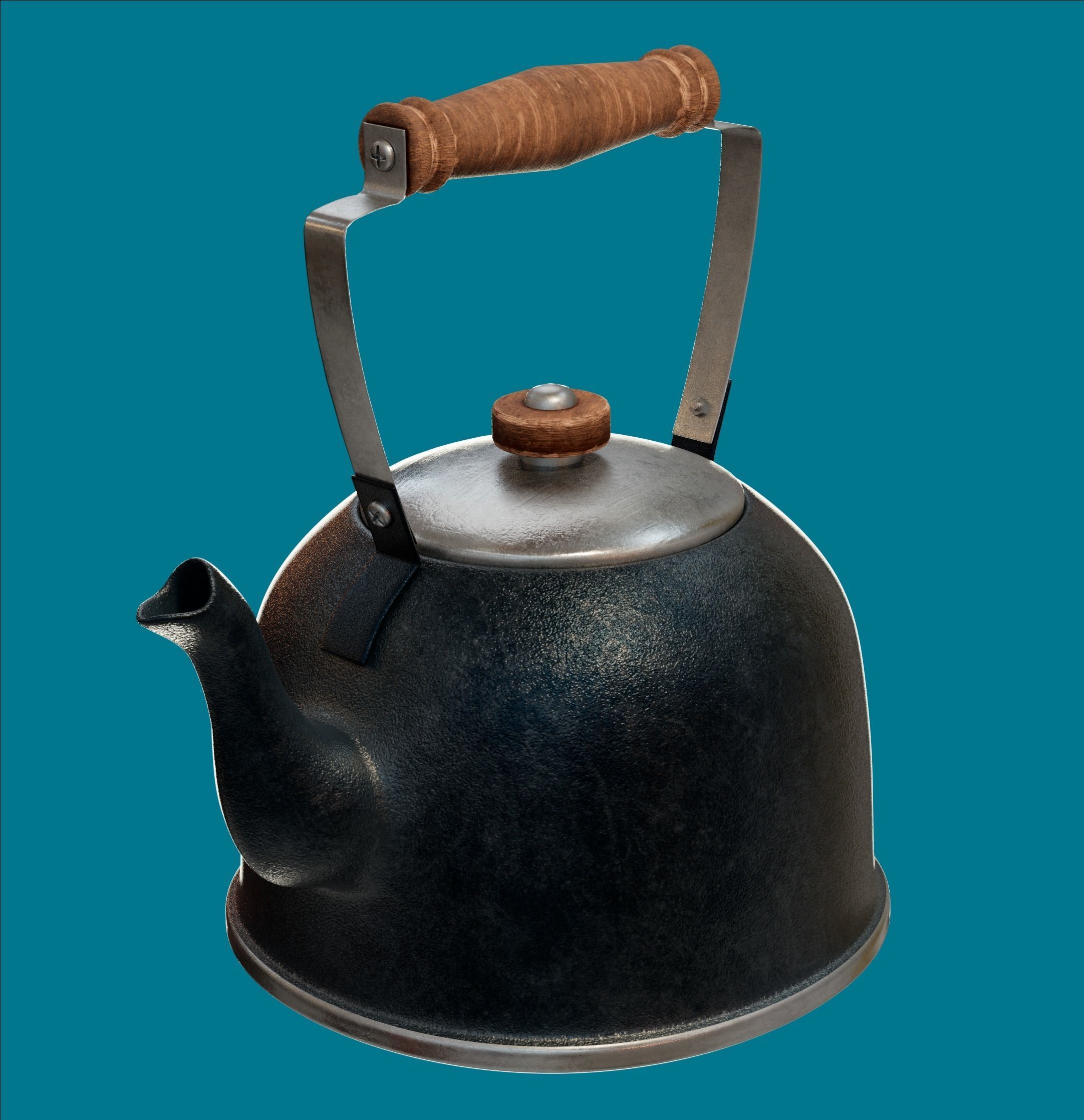 Kettle Low-poly 3D model_3
