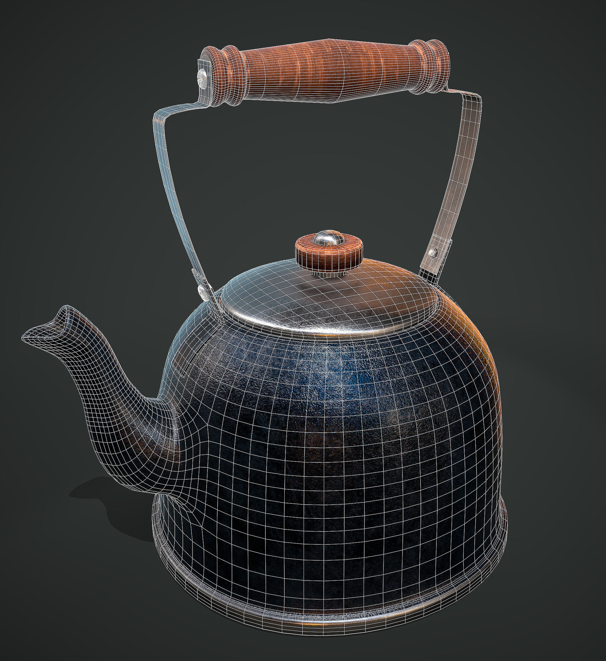 Kettle Low-poly 3D model_2