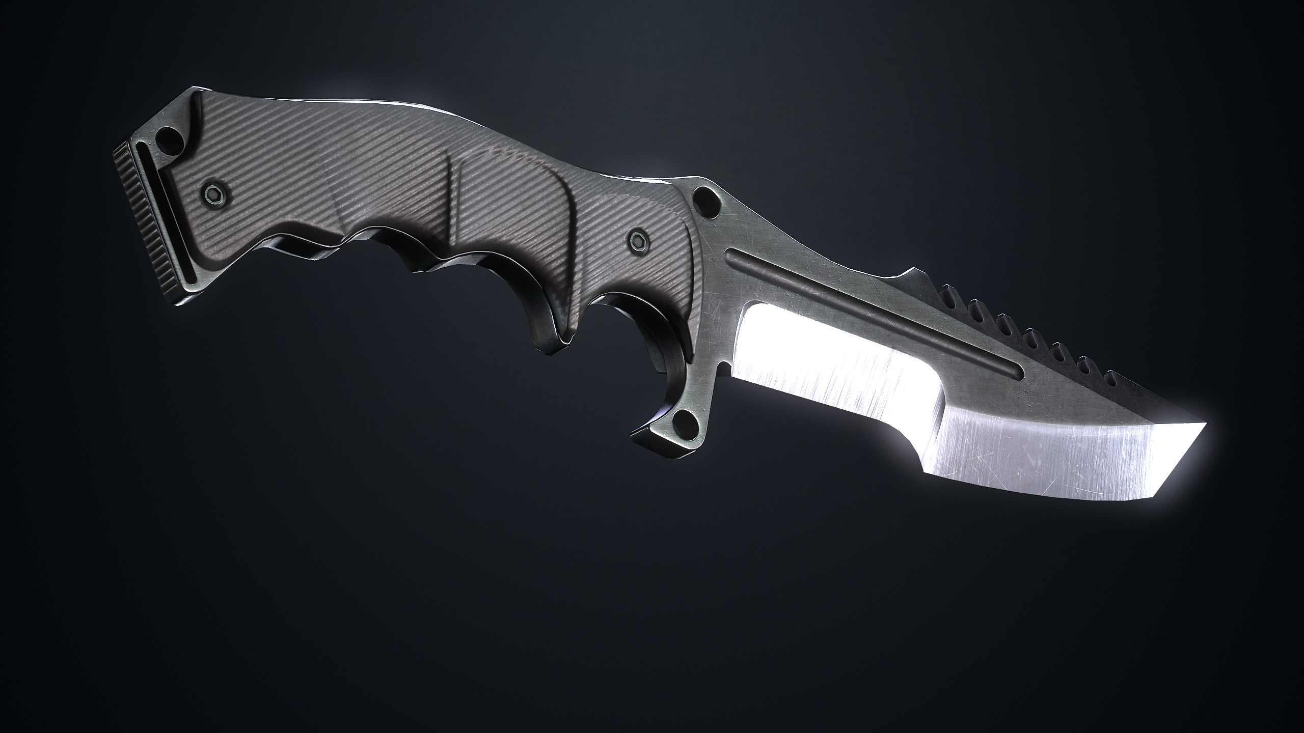 Tactical Knives Low-poly 3D model_5