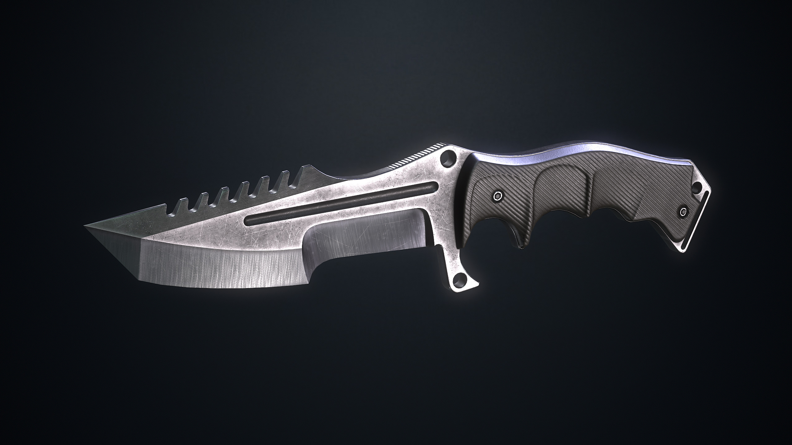 Tactical Knives Low-poly 3D model_4