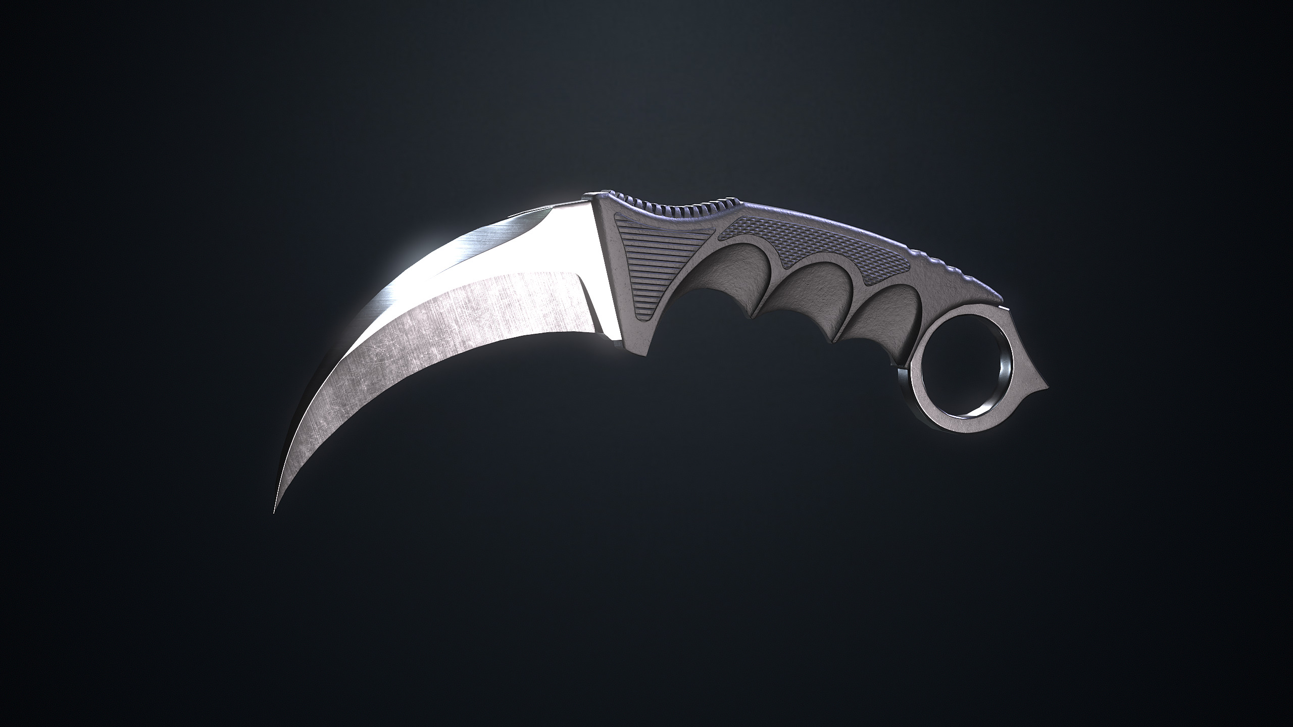Tactical Knives Low-poly 3D model_6