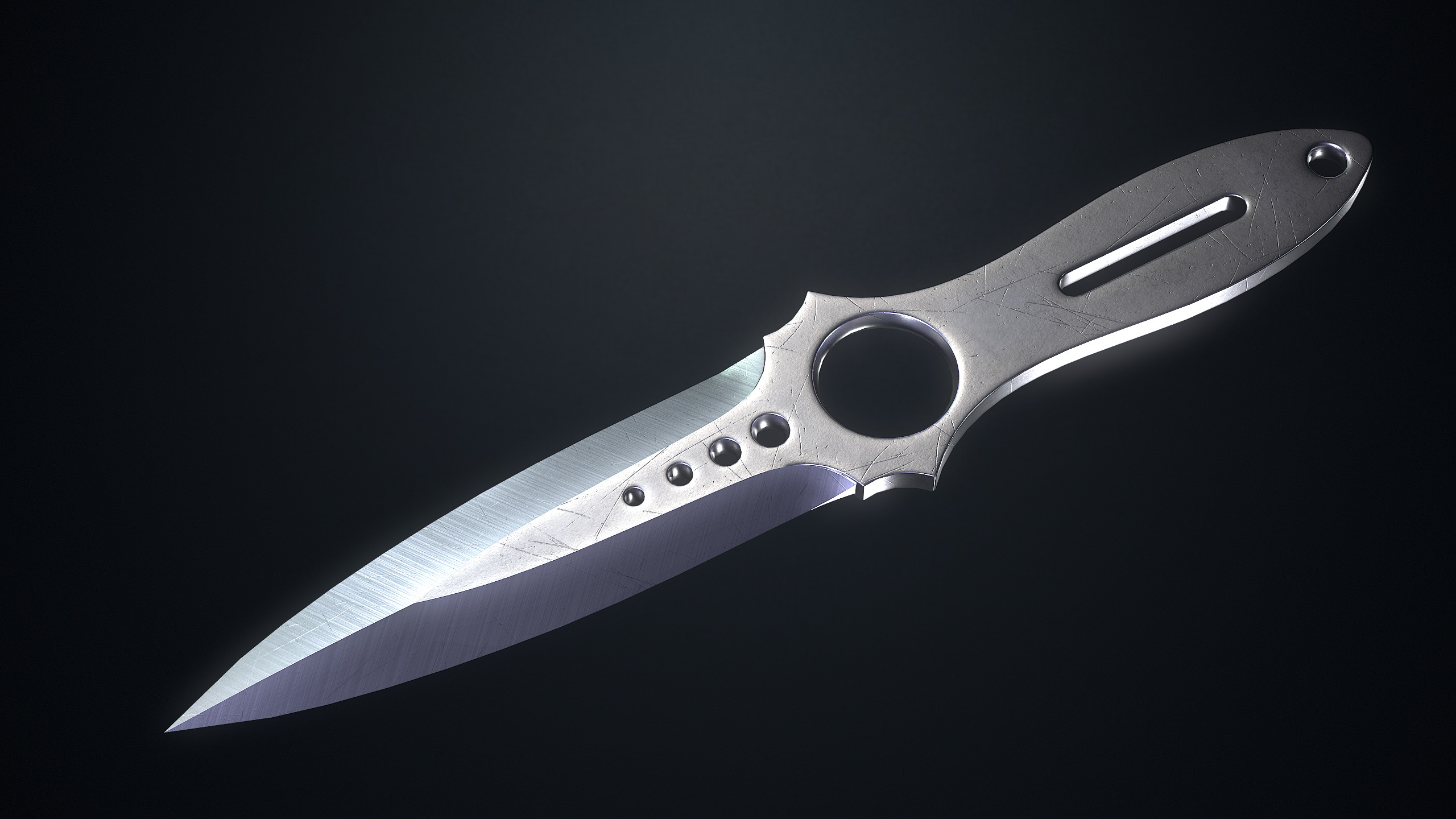 Tactical Knives Low-poly 3D model_10