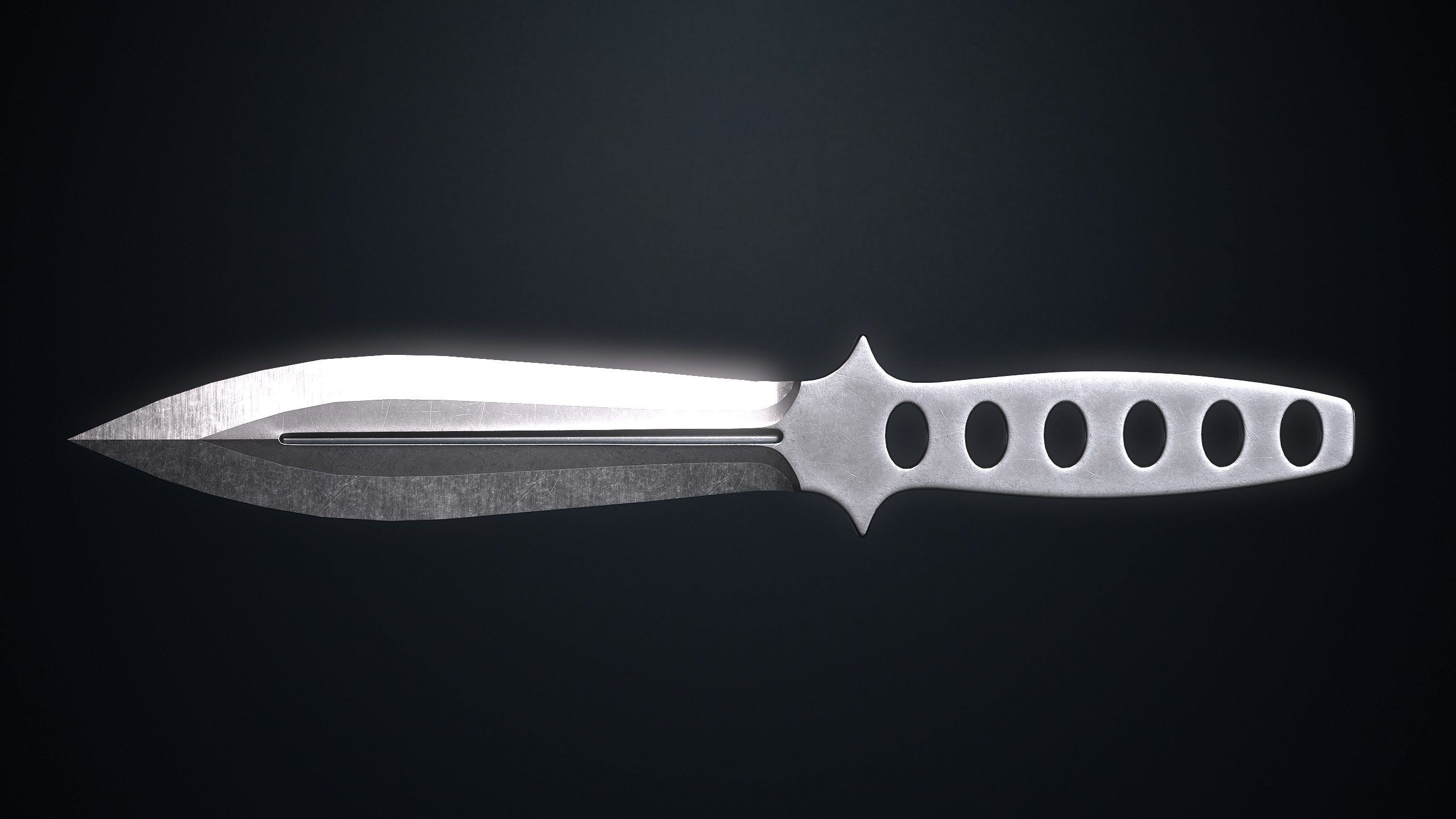 Tactical Knives Low-poly 3D model_11