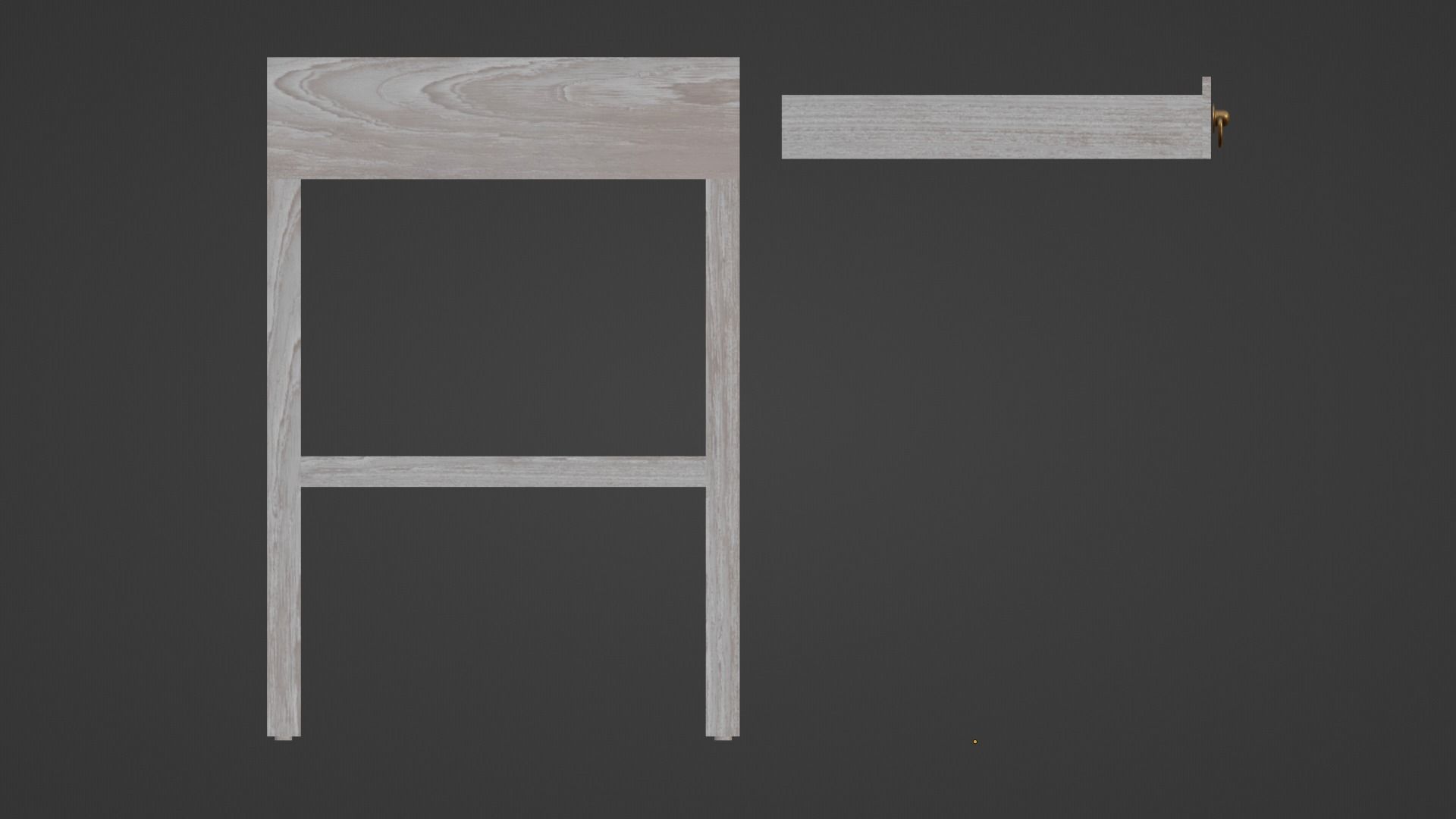 Desk Elin 40 Low-poly 3D model_5