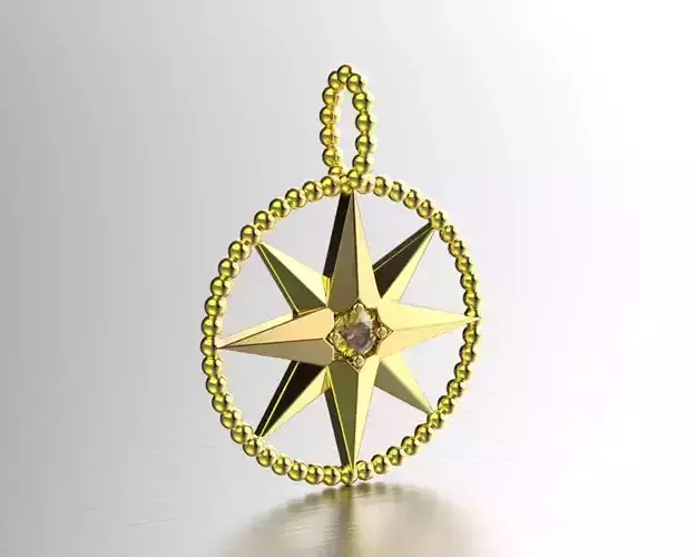 Wind rose pendant
