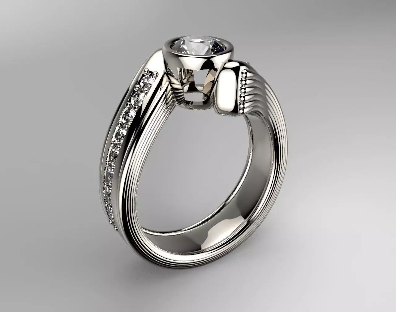 engagement ring 3D print model_0