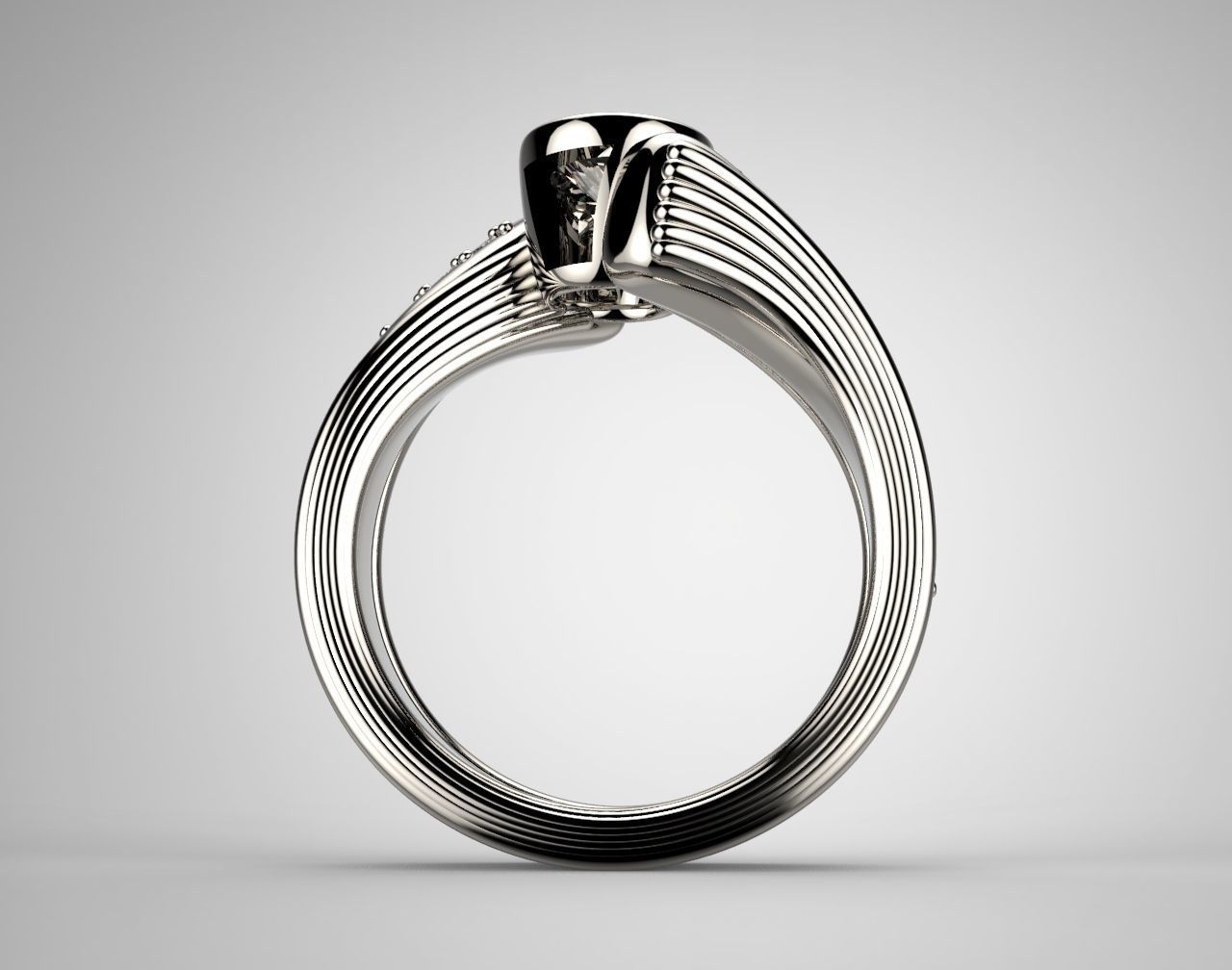 engagement ring 3D print model_3