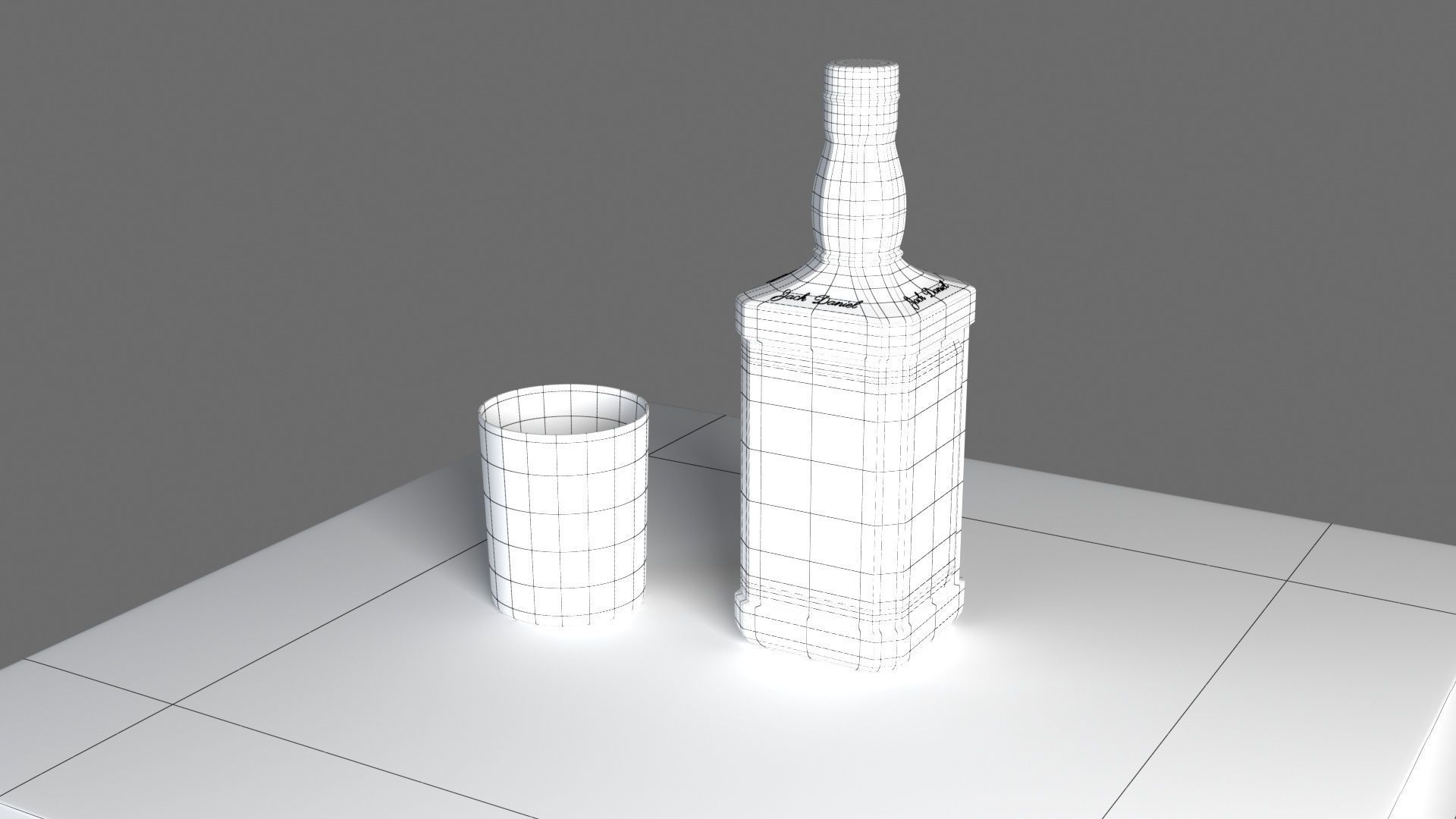 Jack Daniels whiskey Old No 7  3D model_6