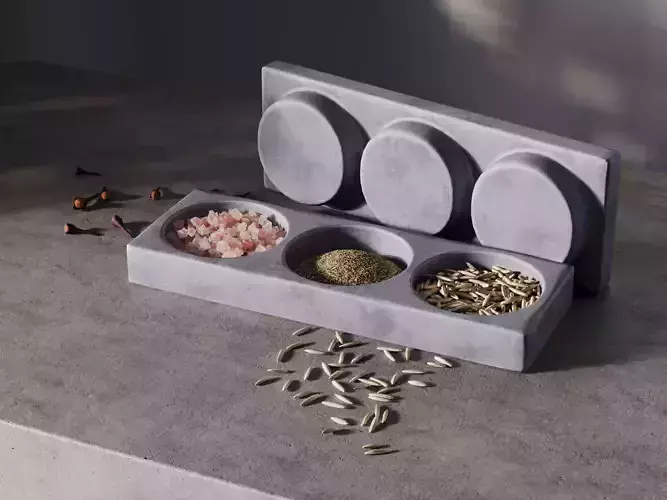 Sorting Tray with Ingredients 3D model Sorting Tray with Ingredients 3D model