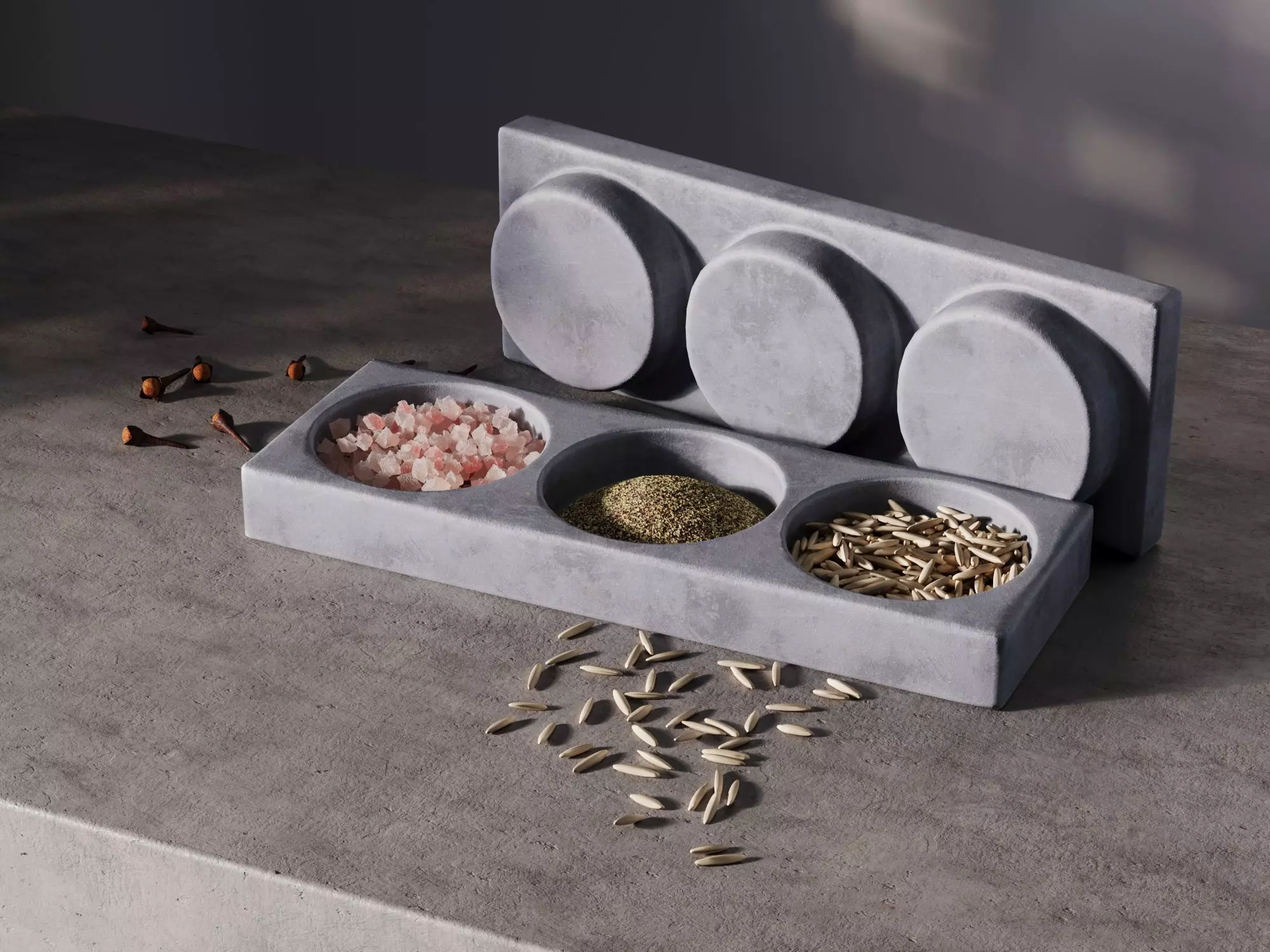 Sorting Tray with Ingredients 3D model_0