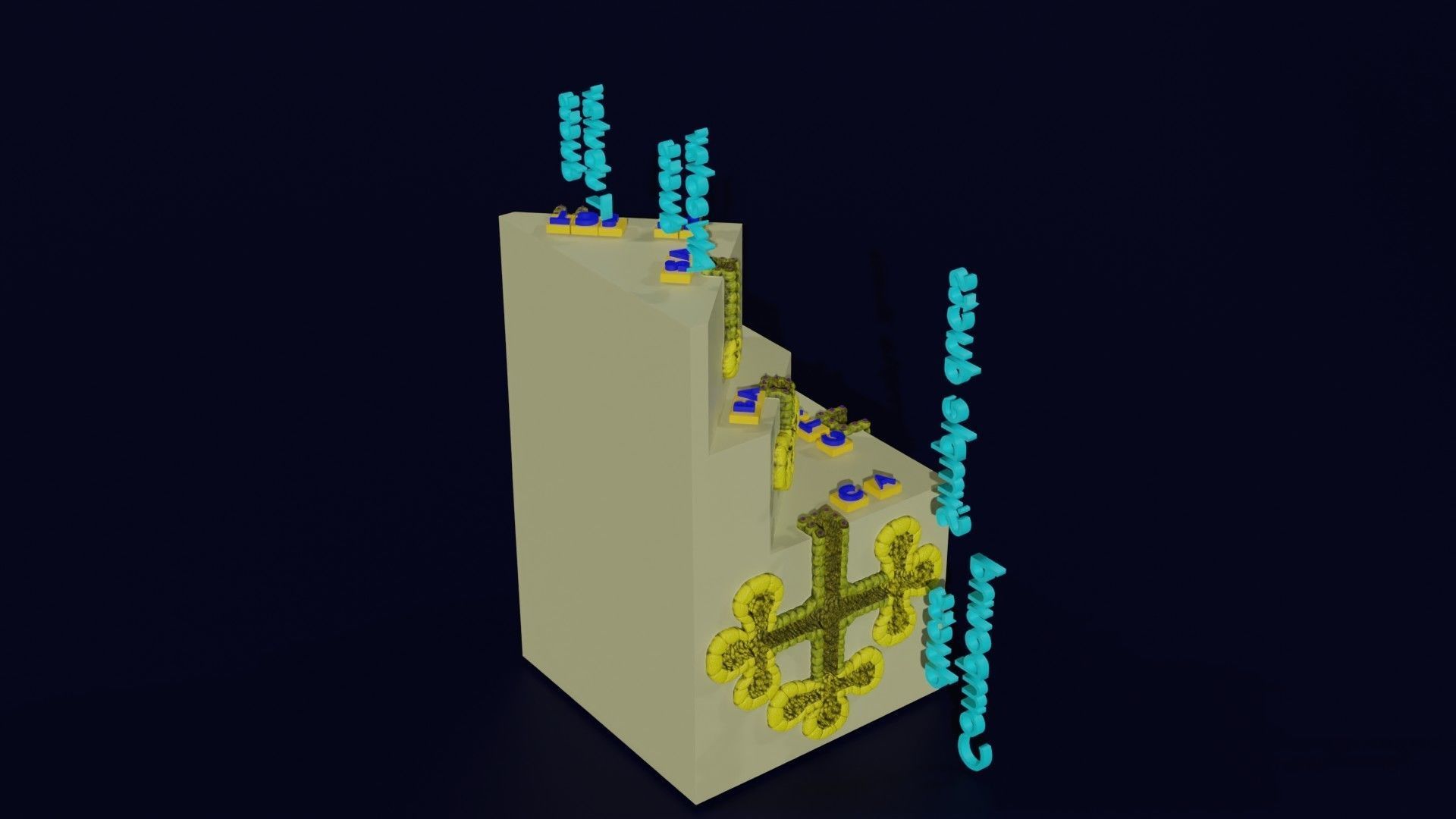 Ducts glands type simple compound alveolar tubular 3D model_44