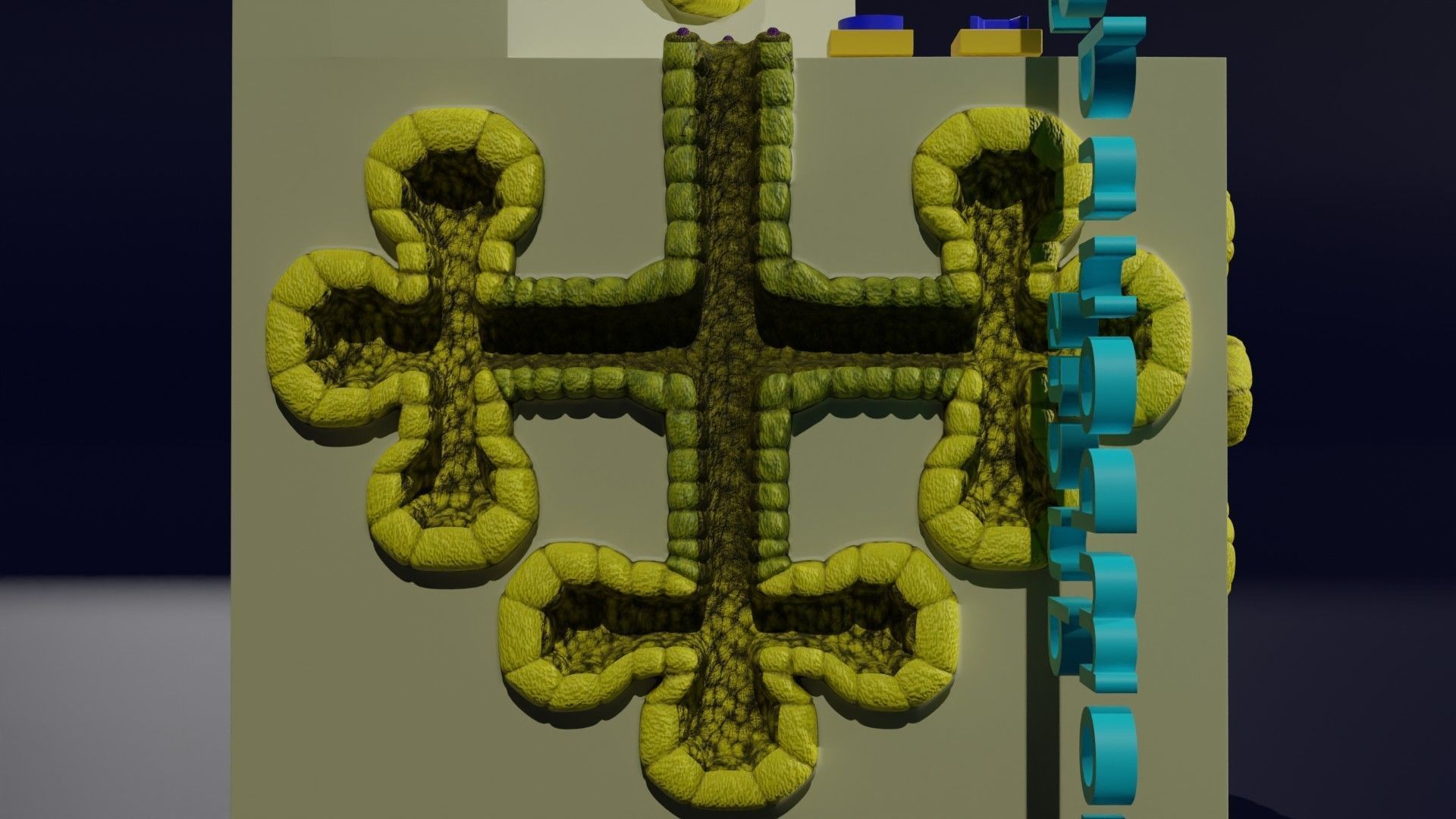 Ducts glands type simple compound alveolar tubular 3D model_16