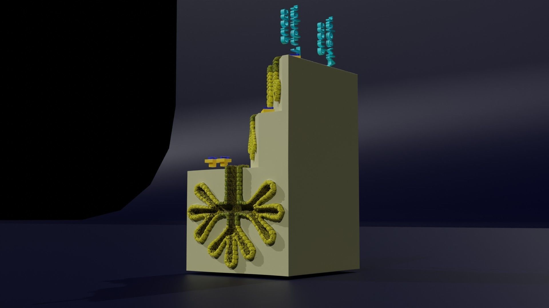 Ducts glands type simple compound alveolar tubular 3D model_11