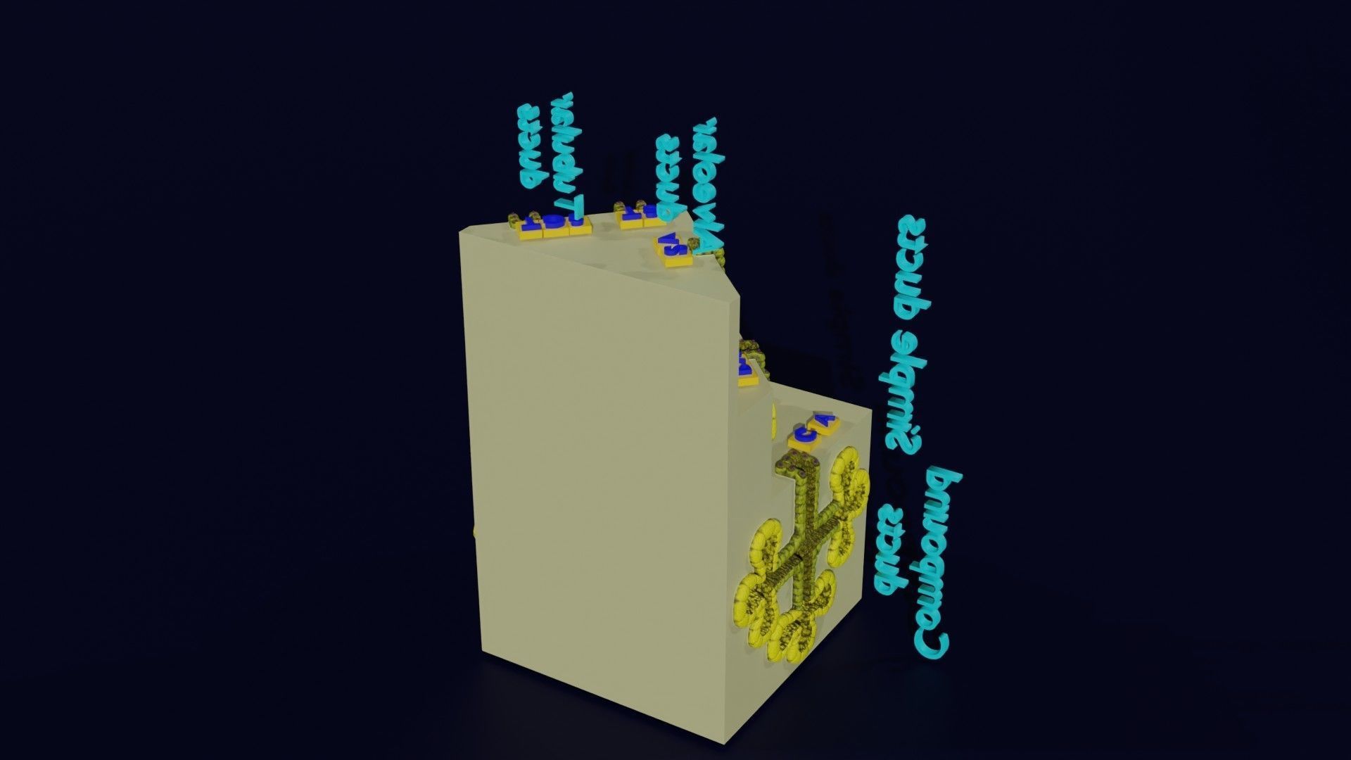 Ducts glands type simple compound alveolar tubular 3D model_45
