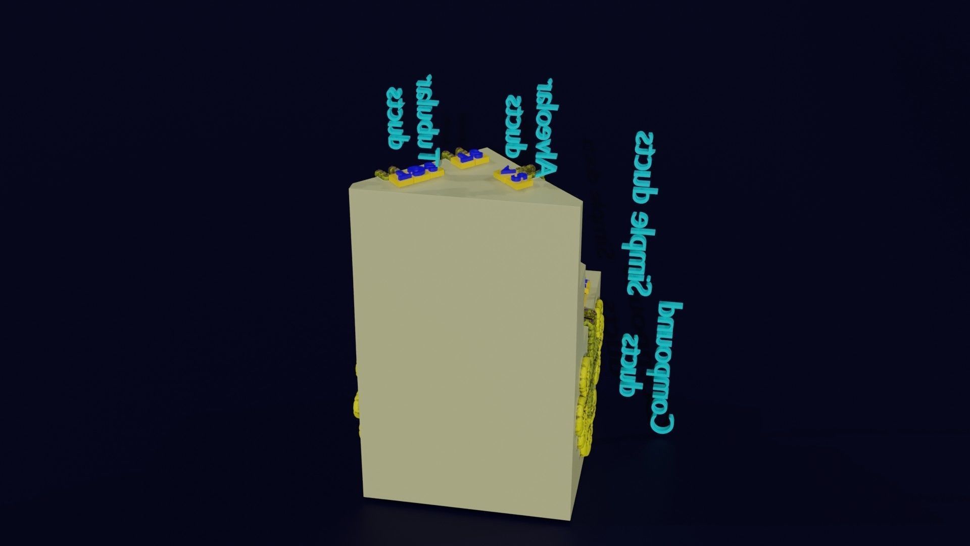 Ducts glands type simple compound alveolar tubular 3D model_46