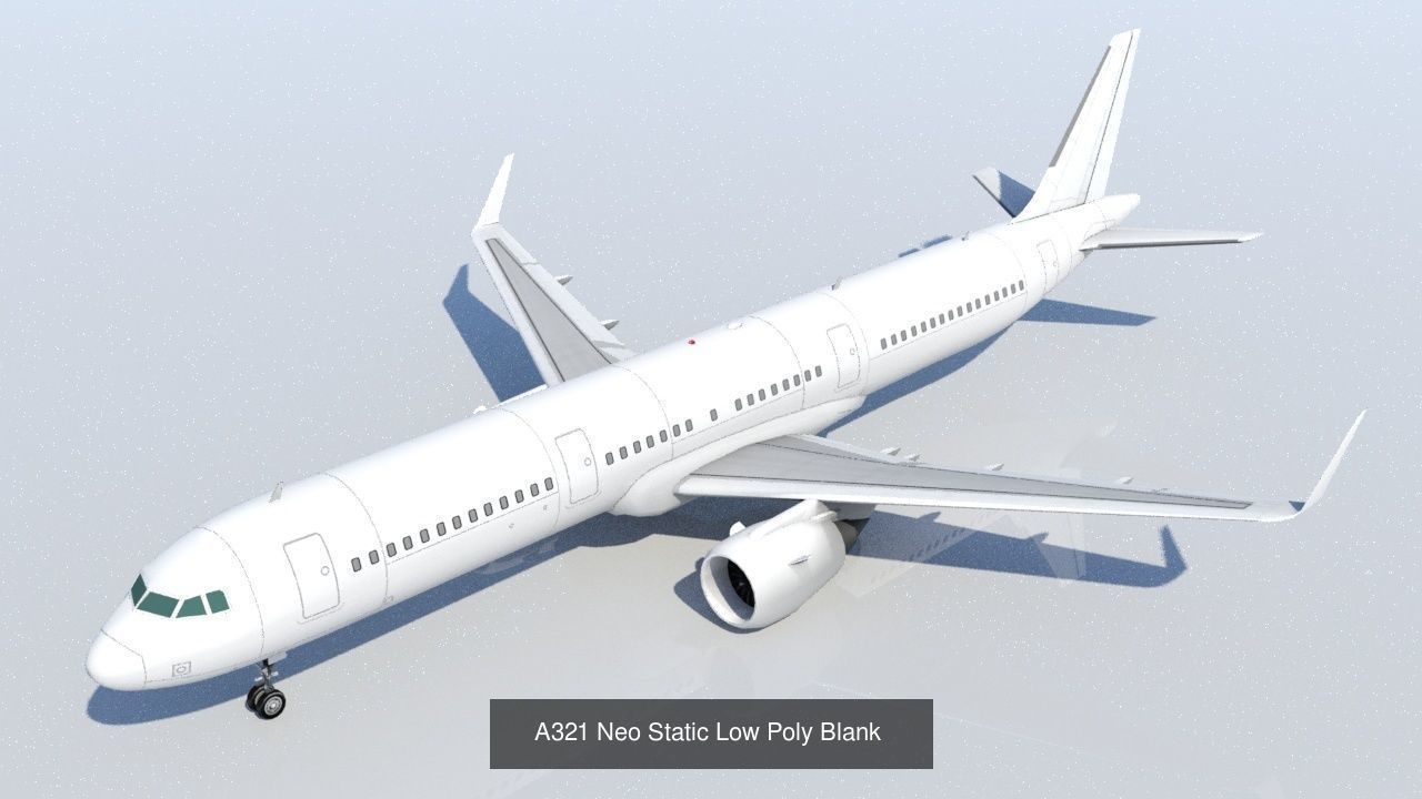 5 Static aircraft Low Poly Airliner Pack Scenery 3D Model Collection_4