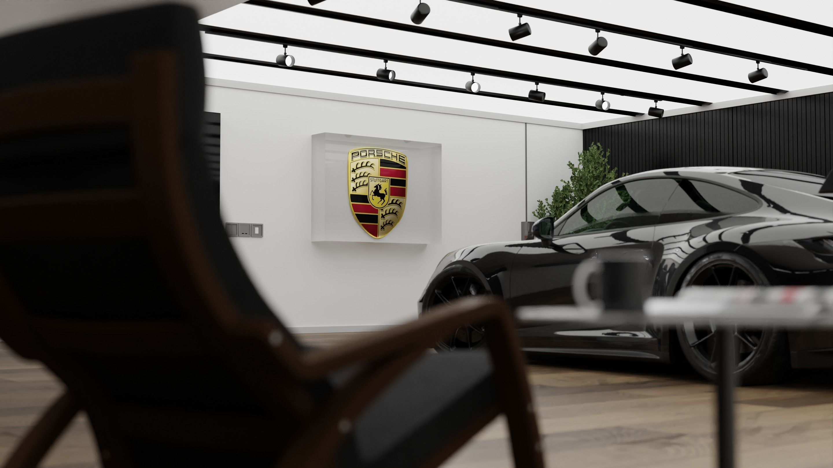 Automotive Lighting Studio 2 3D Blender File Textured 3D model_1